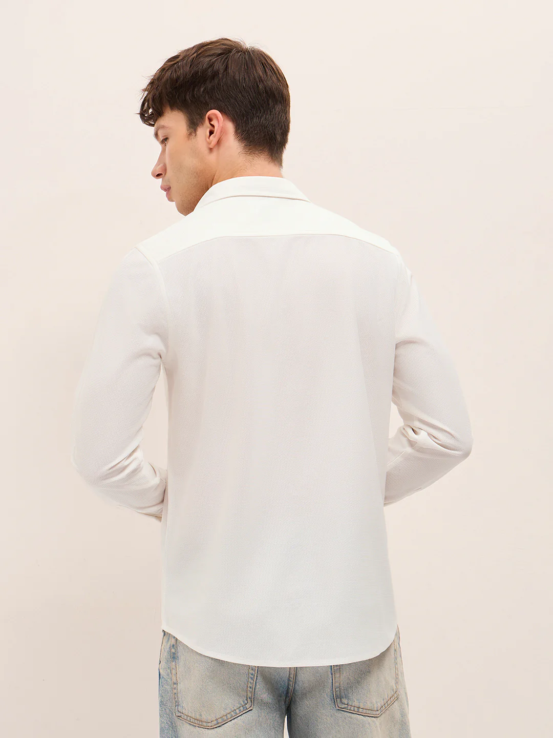 Men Woven Textured Casual Shirt - Image 2