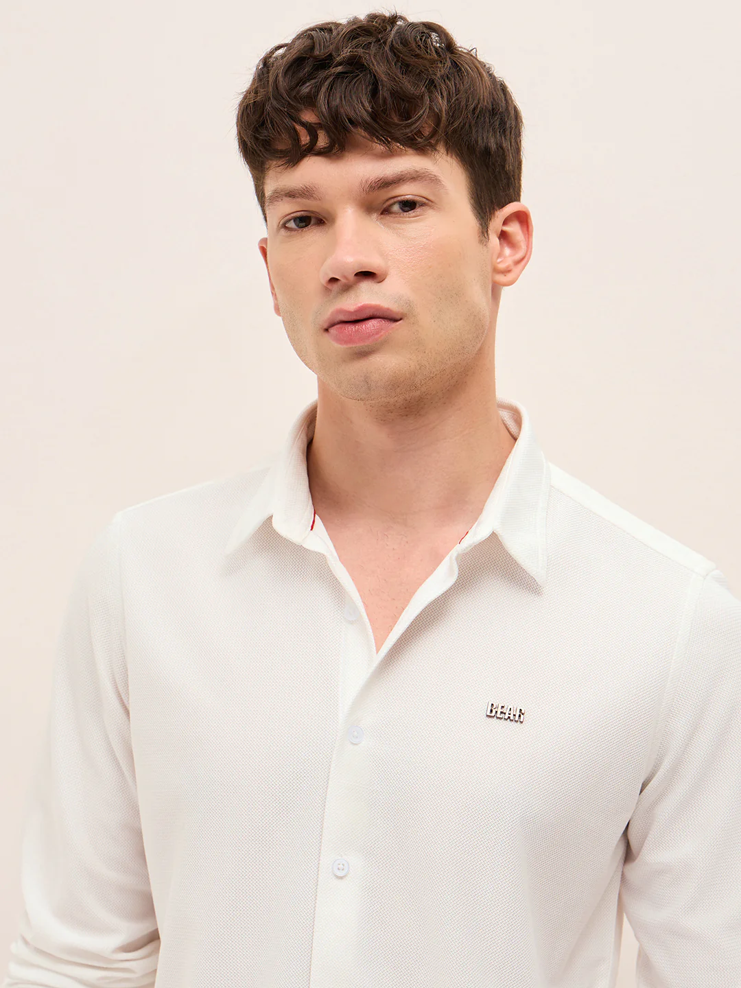 Men Woven Textured Casual Shirt - Image 5