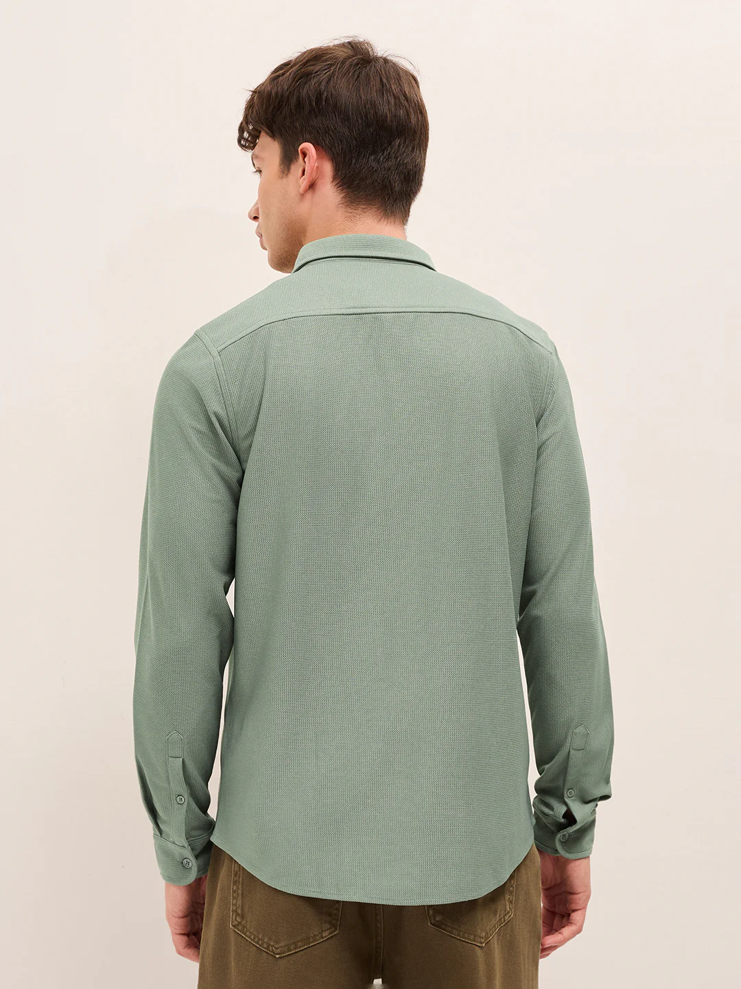 Men Woven Textured Casual Shirt - Image 2