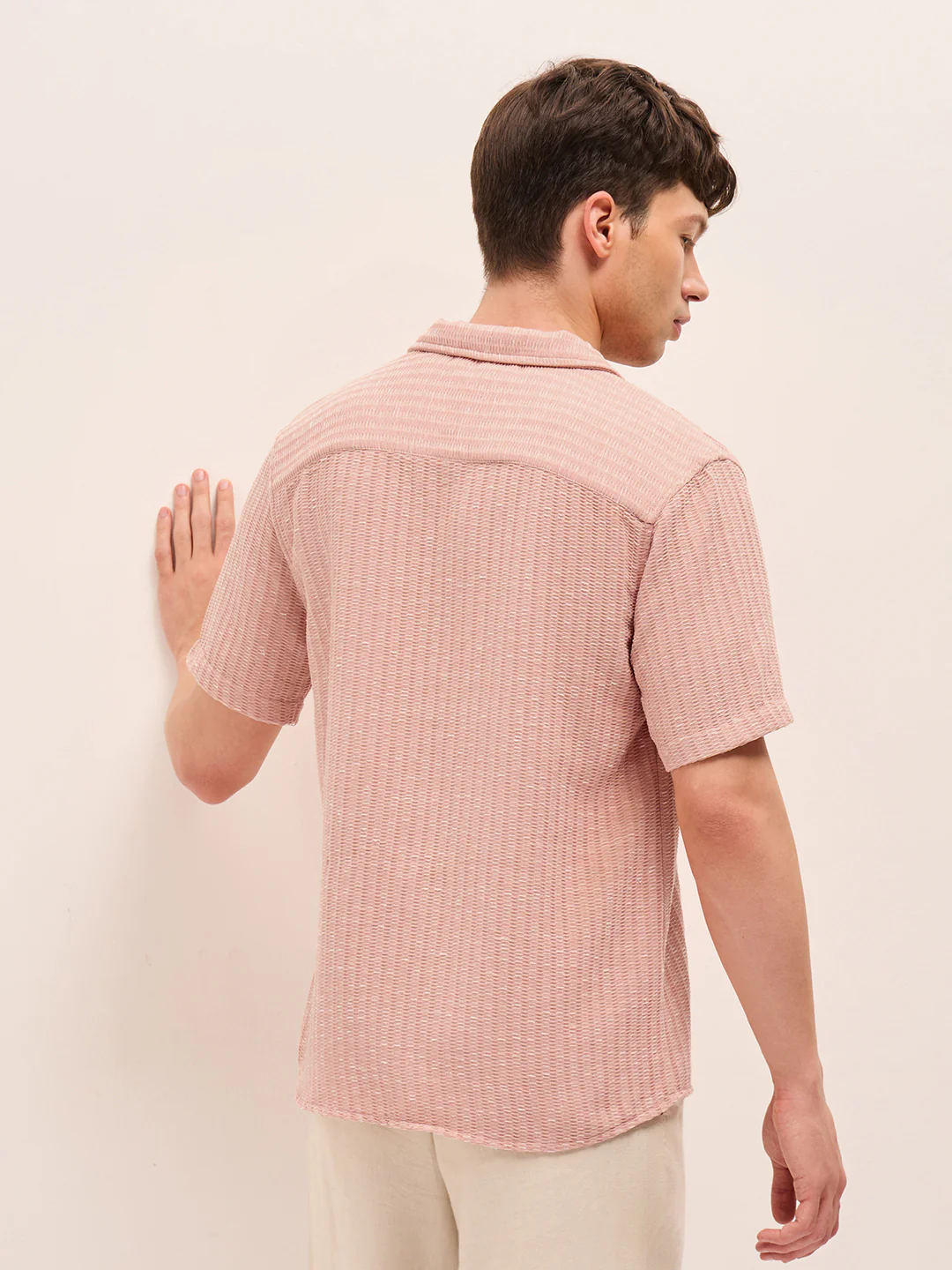 Men Woven Textured Casual Shirt - Image 2