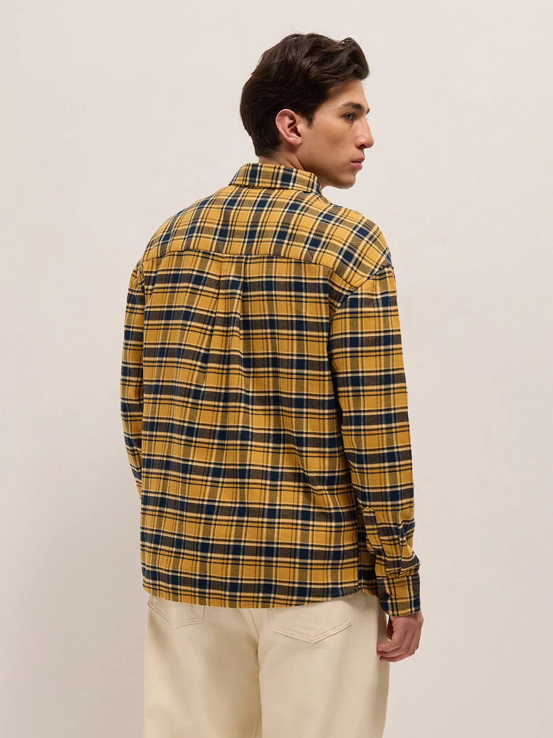 Men Yellow Casual Shirt - Image 2