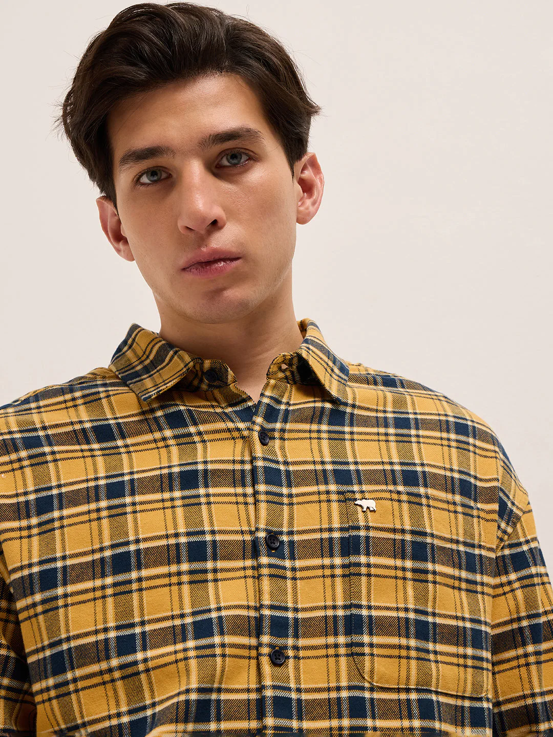 Men Yellow Casual Shirt - Image 5