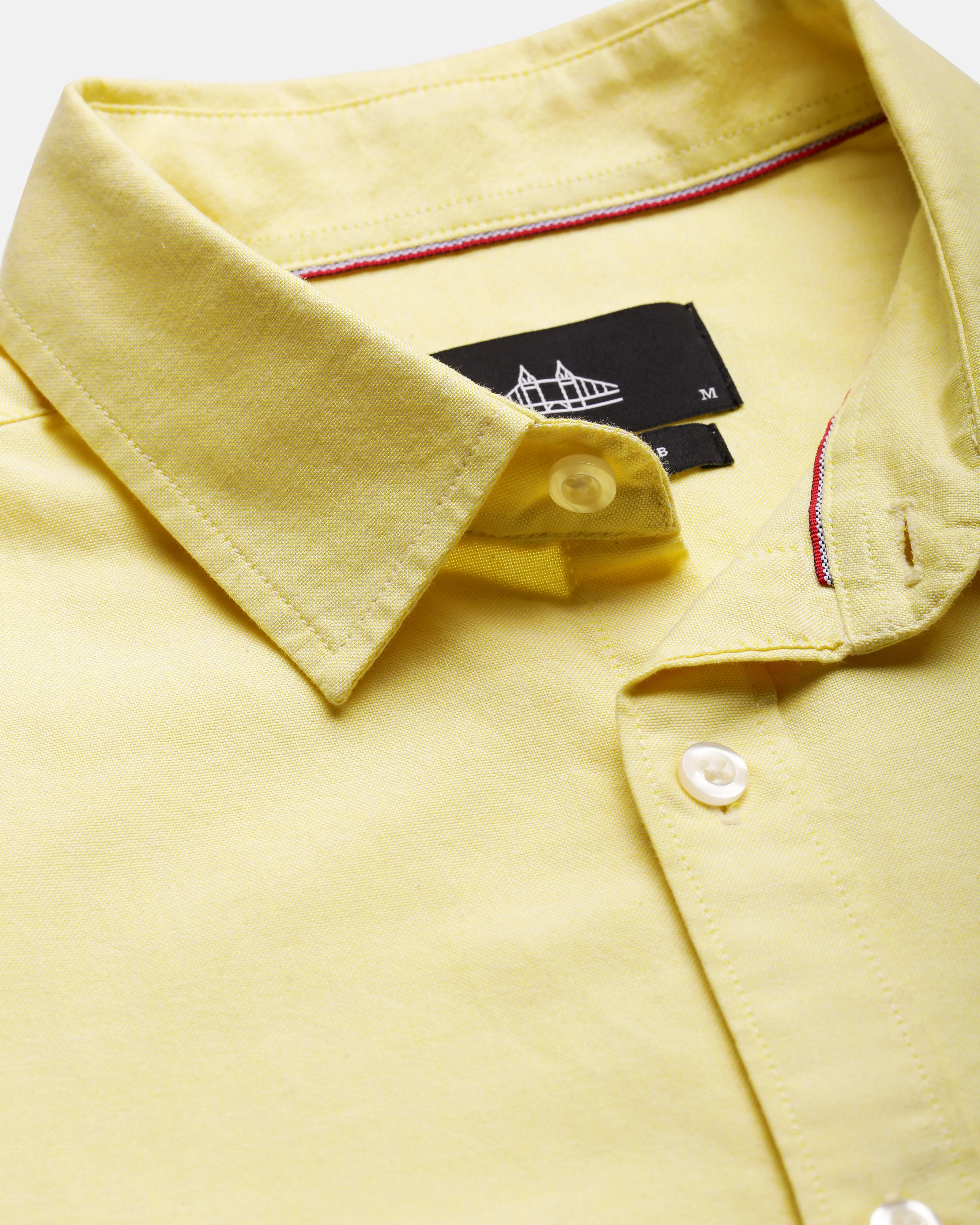 Men Yellow Oxford Shirt - Image 6