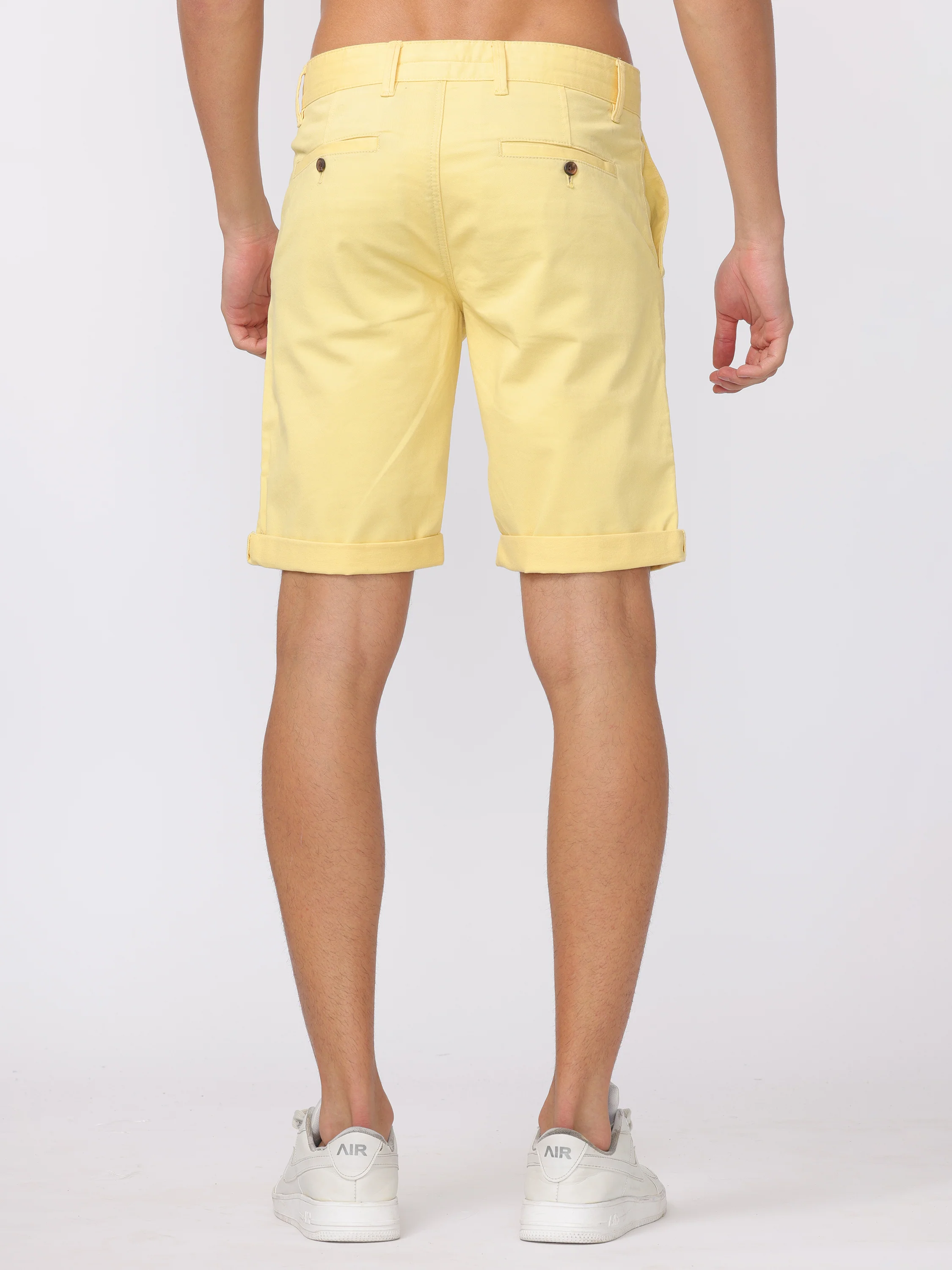 Men Yellow Regular Fit Shorts - Image 4
