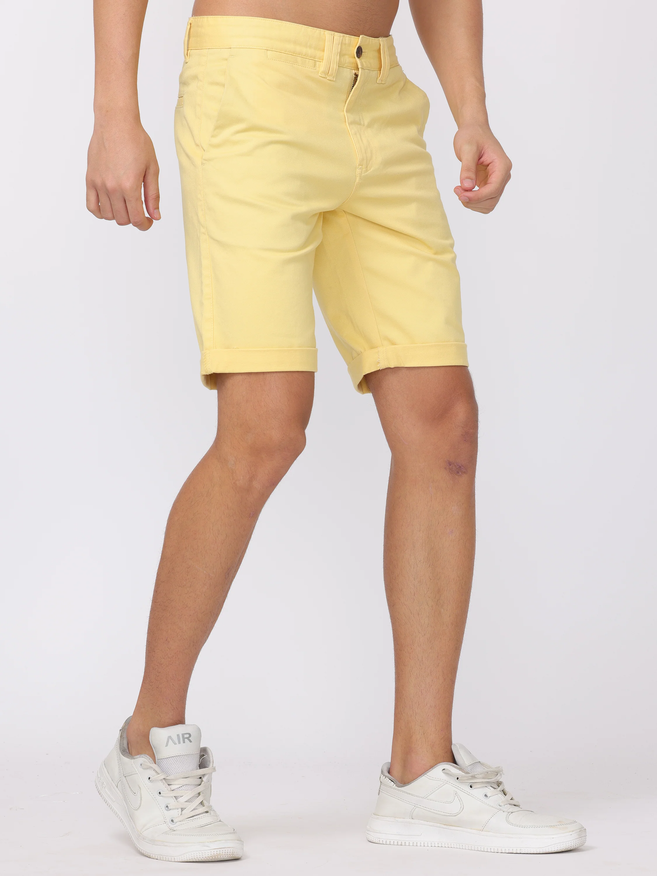 Men Yellow Regular Fit Shorts - Image 5