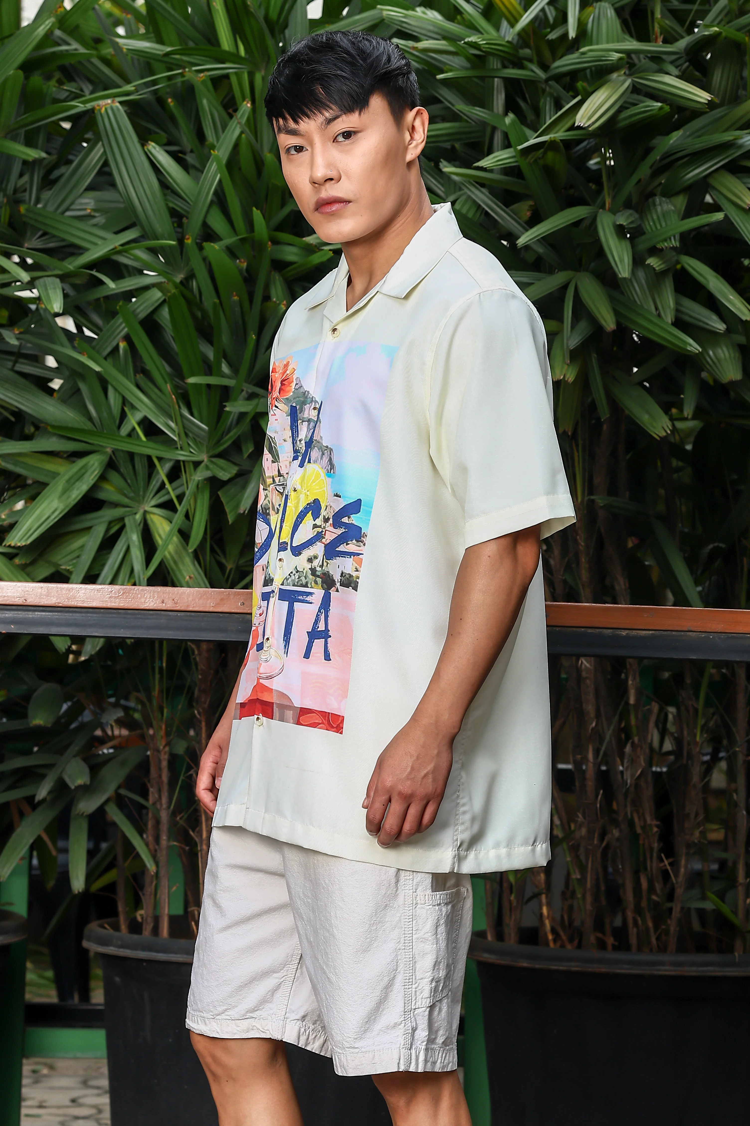 Men Yellow Relaxed Fit Resort Shirt - Image 6