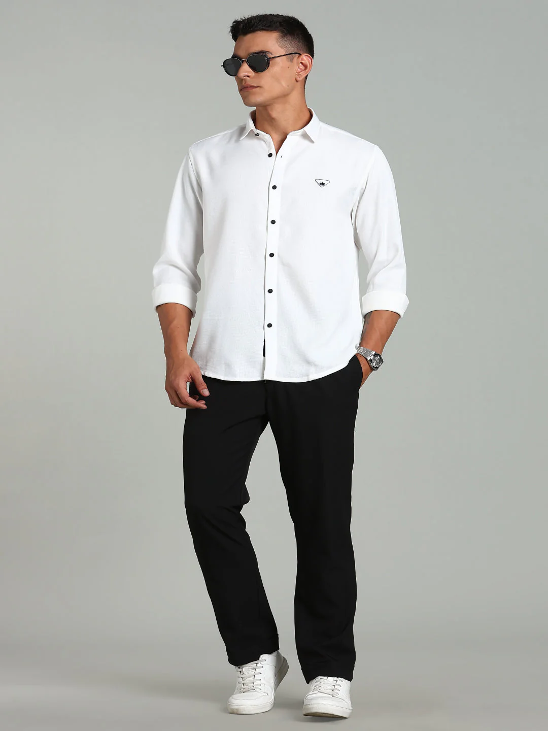 Men Yellow Striv Solid Shirt - Image 7
