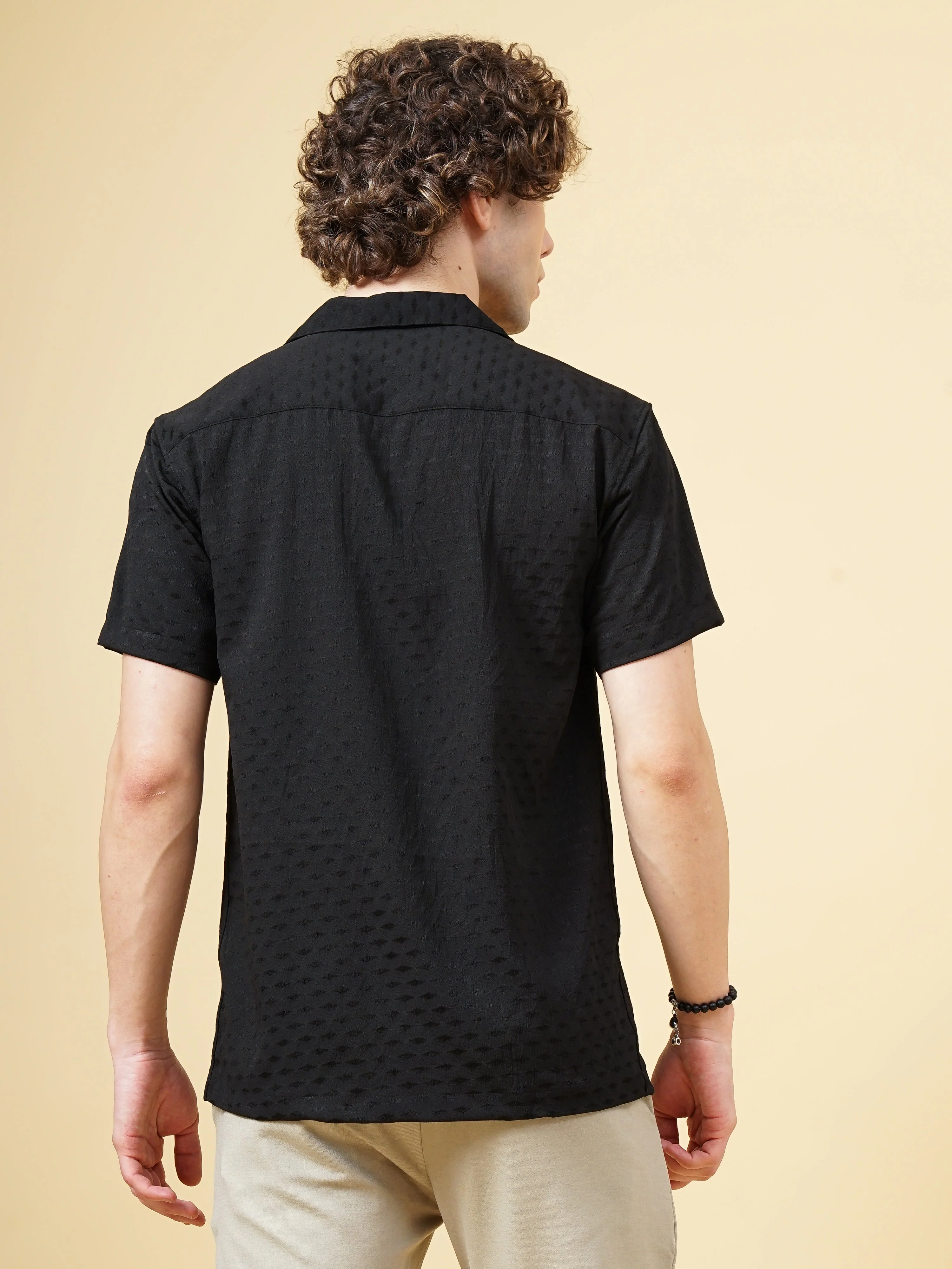 Men Zingy Bubble Black Shirt - Image 3