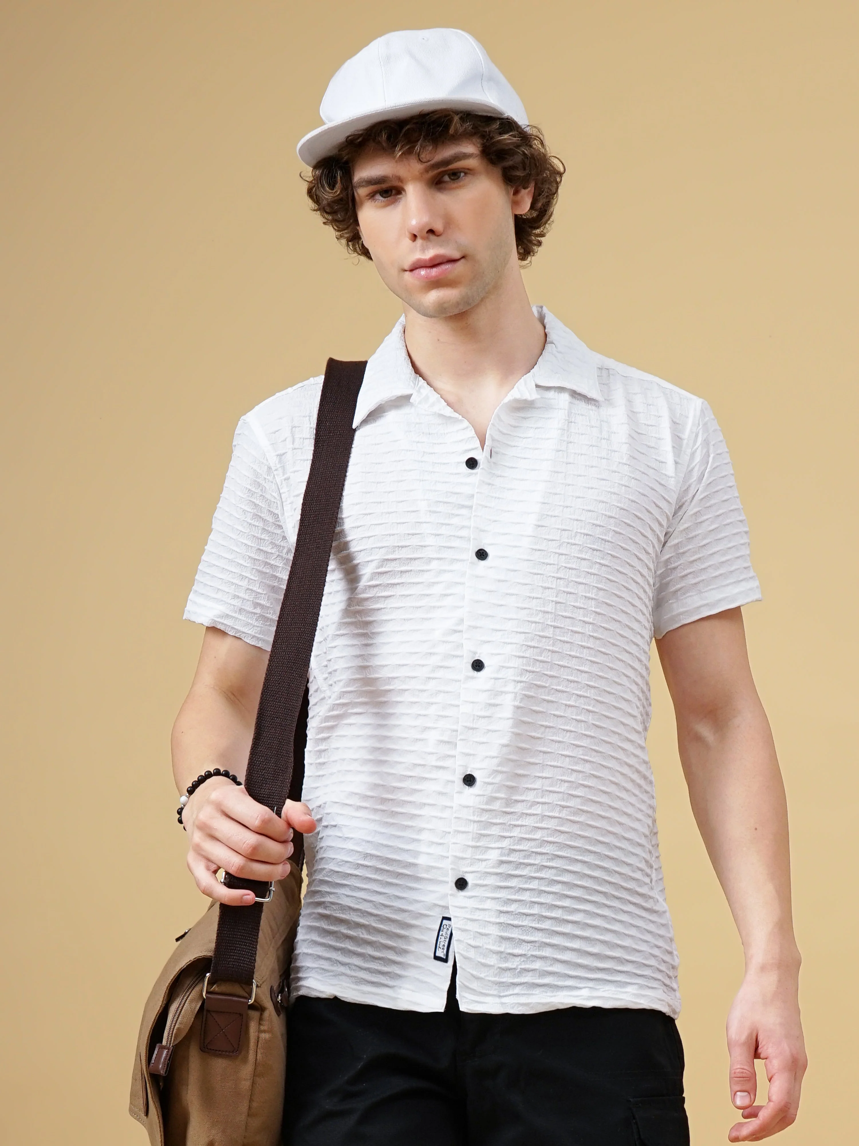 Men Zingy Bubble White Shirt - Image 2