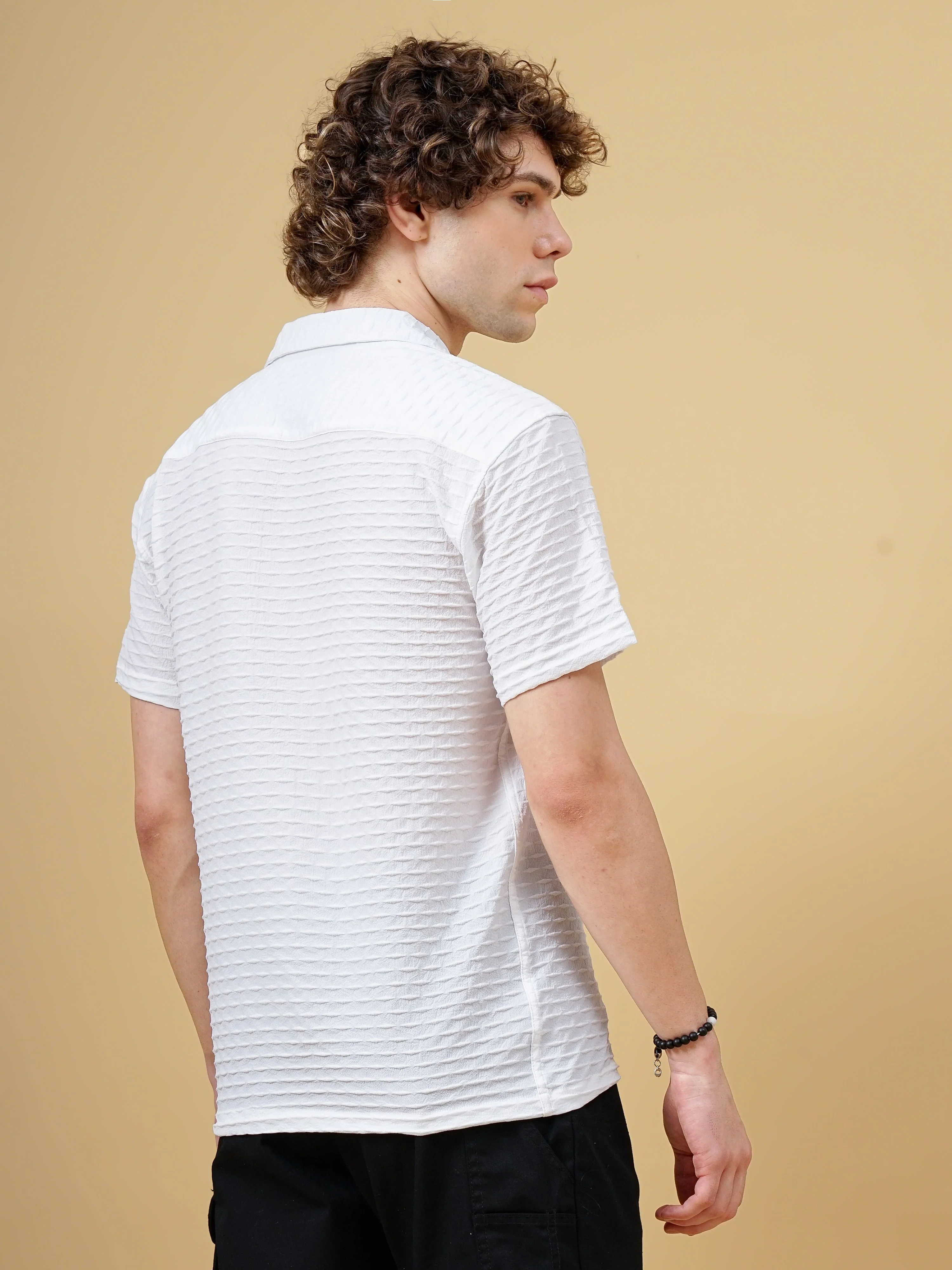 Men Zingy Bubble White Shirt - Image 3