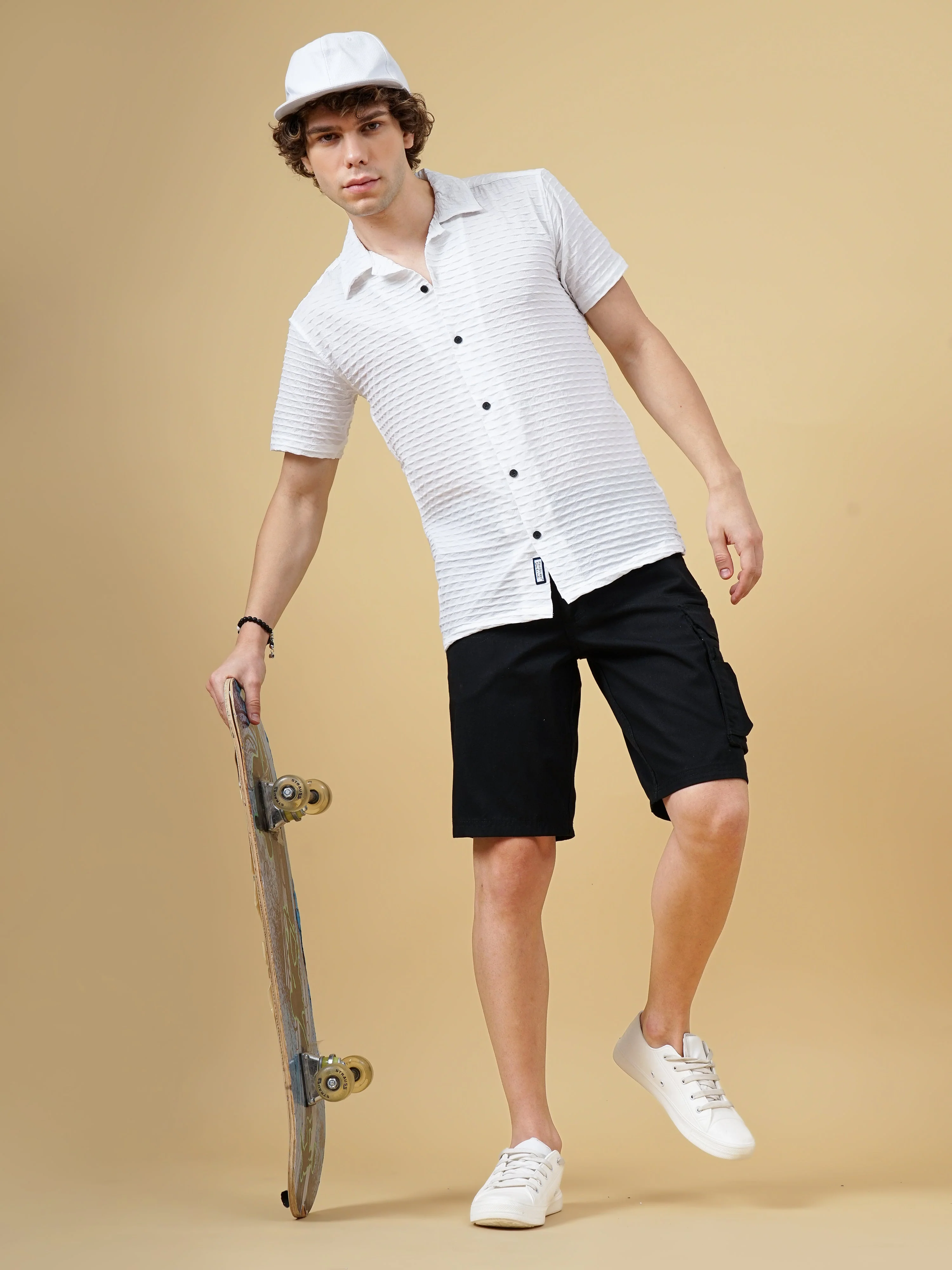Men Zingy Bubble White Shirt - Image 5