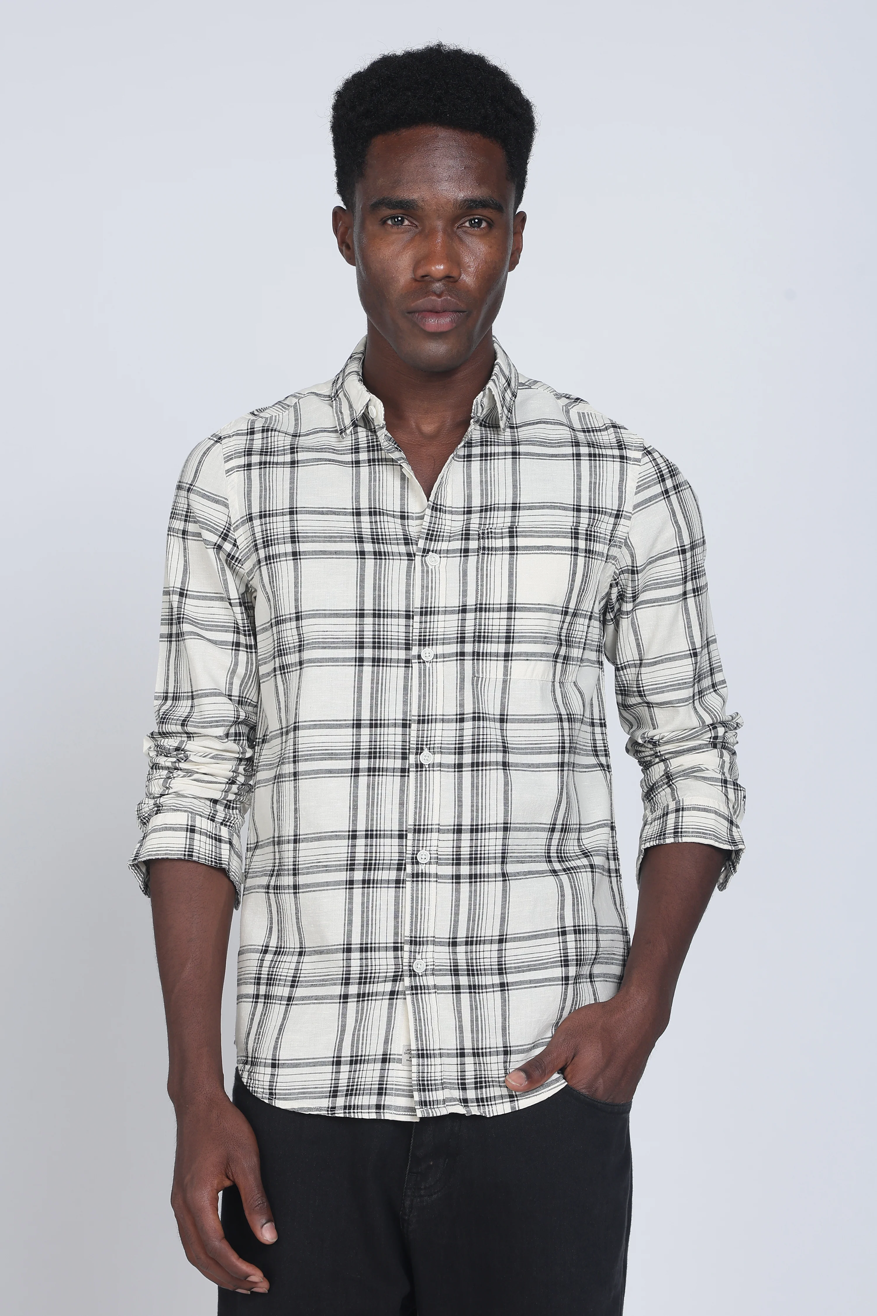 Men Zinnia Cotton Check Shirt - Image 2