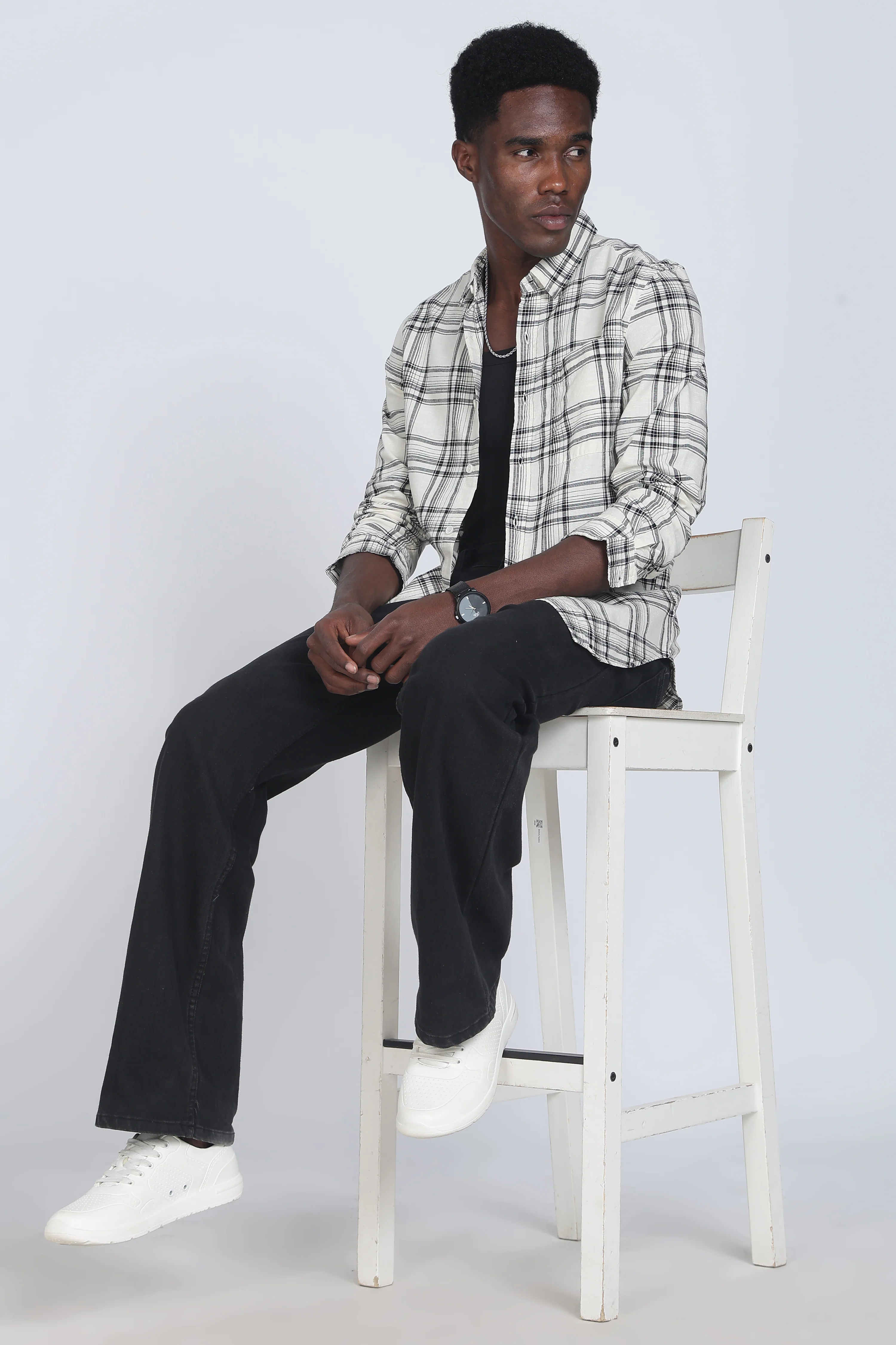 Men Zinnia Cotton Check Shirt - Image 7