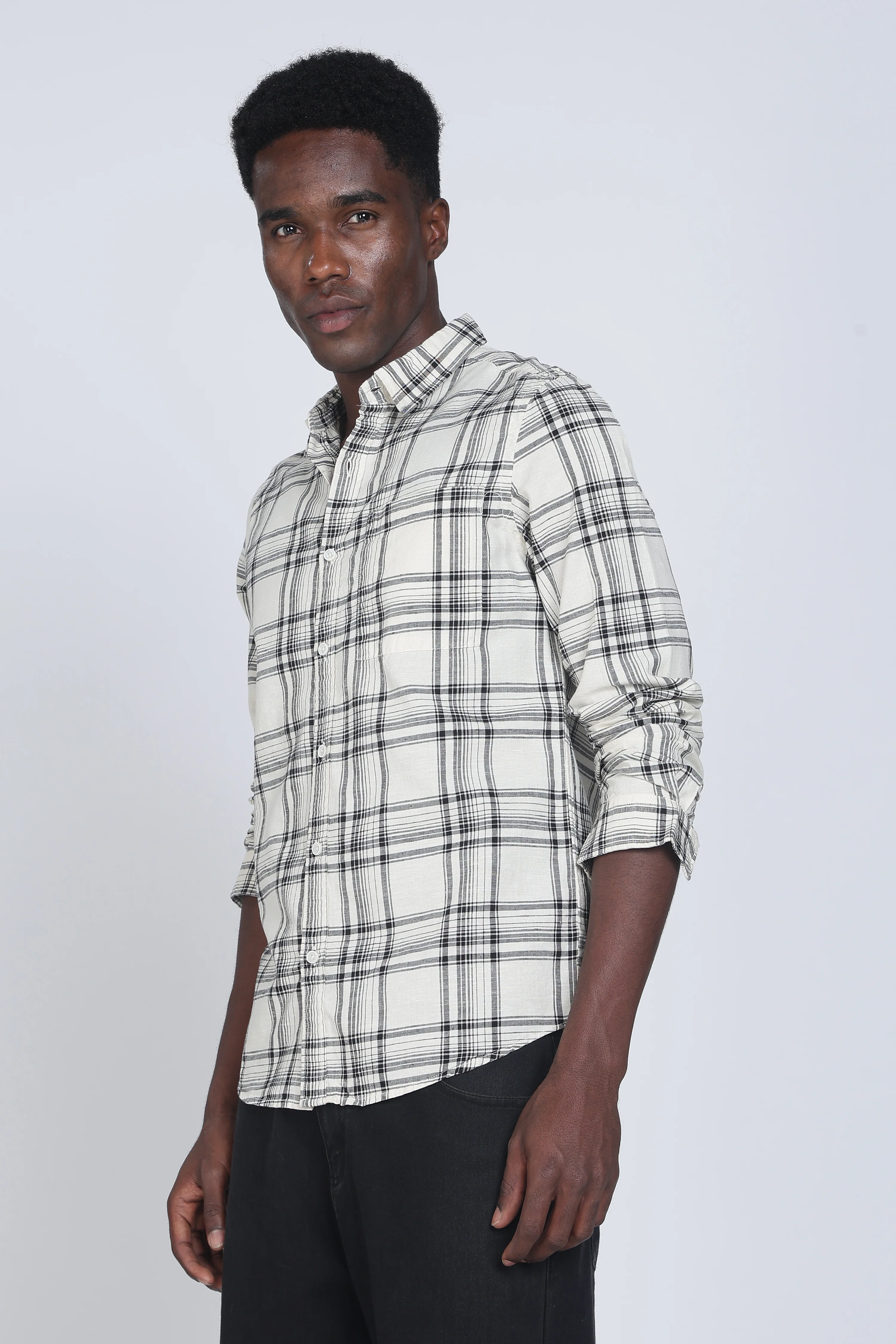 Men Zinnia Cotton Check Shirt - Image 8