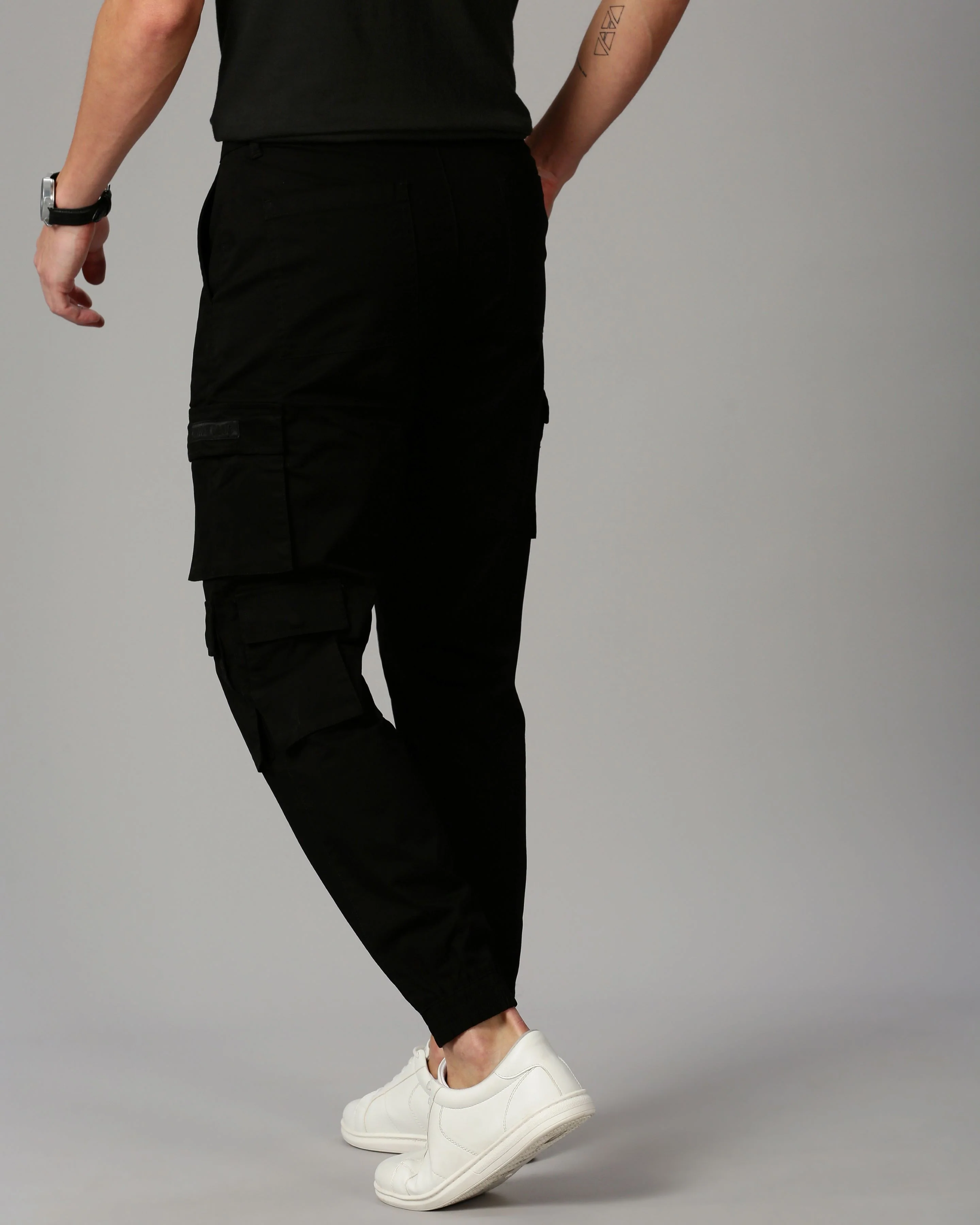 Men Black Joggers - Image 2