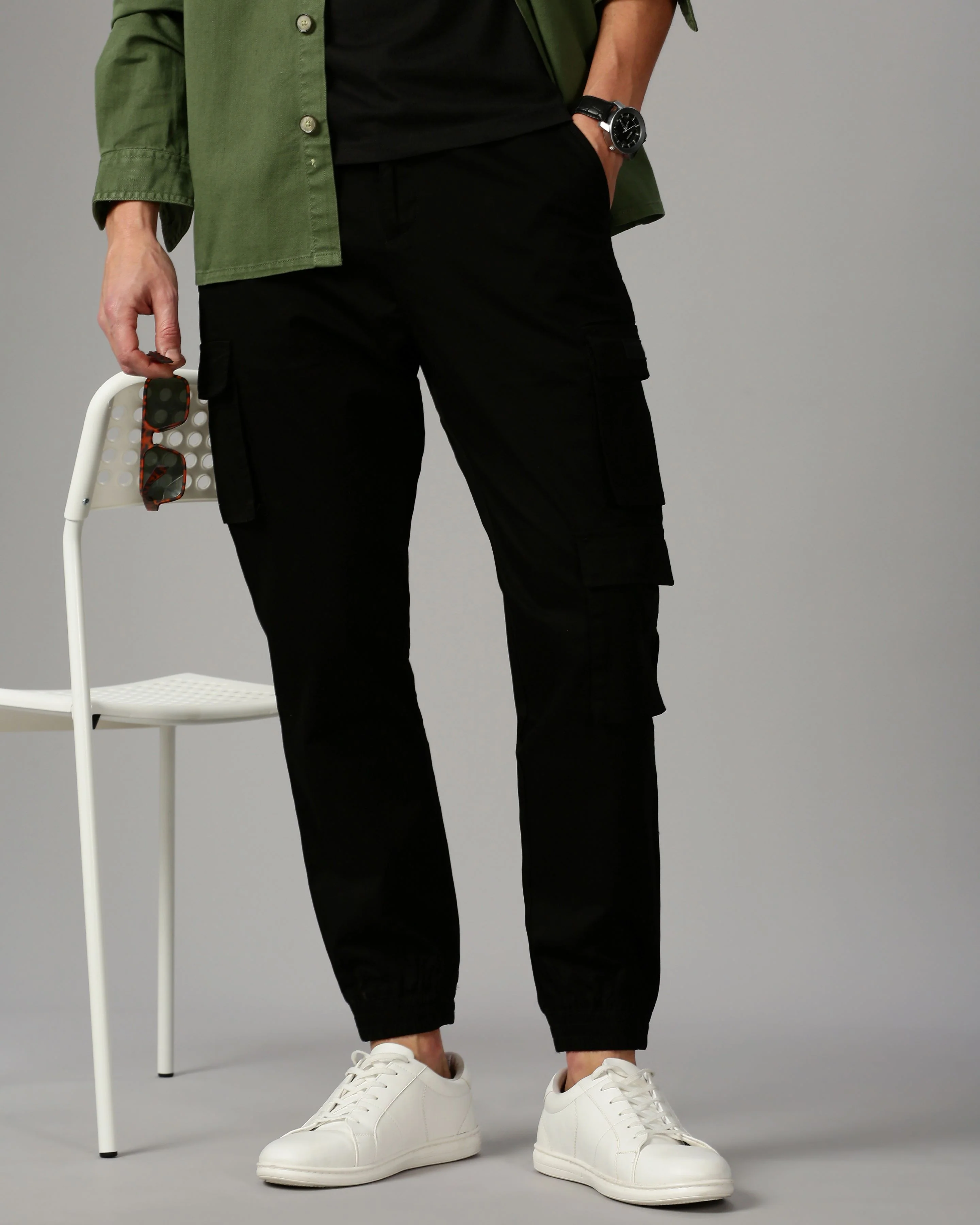 Men Black Joggers - Image 3