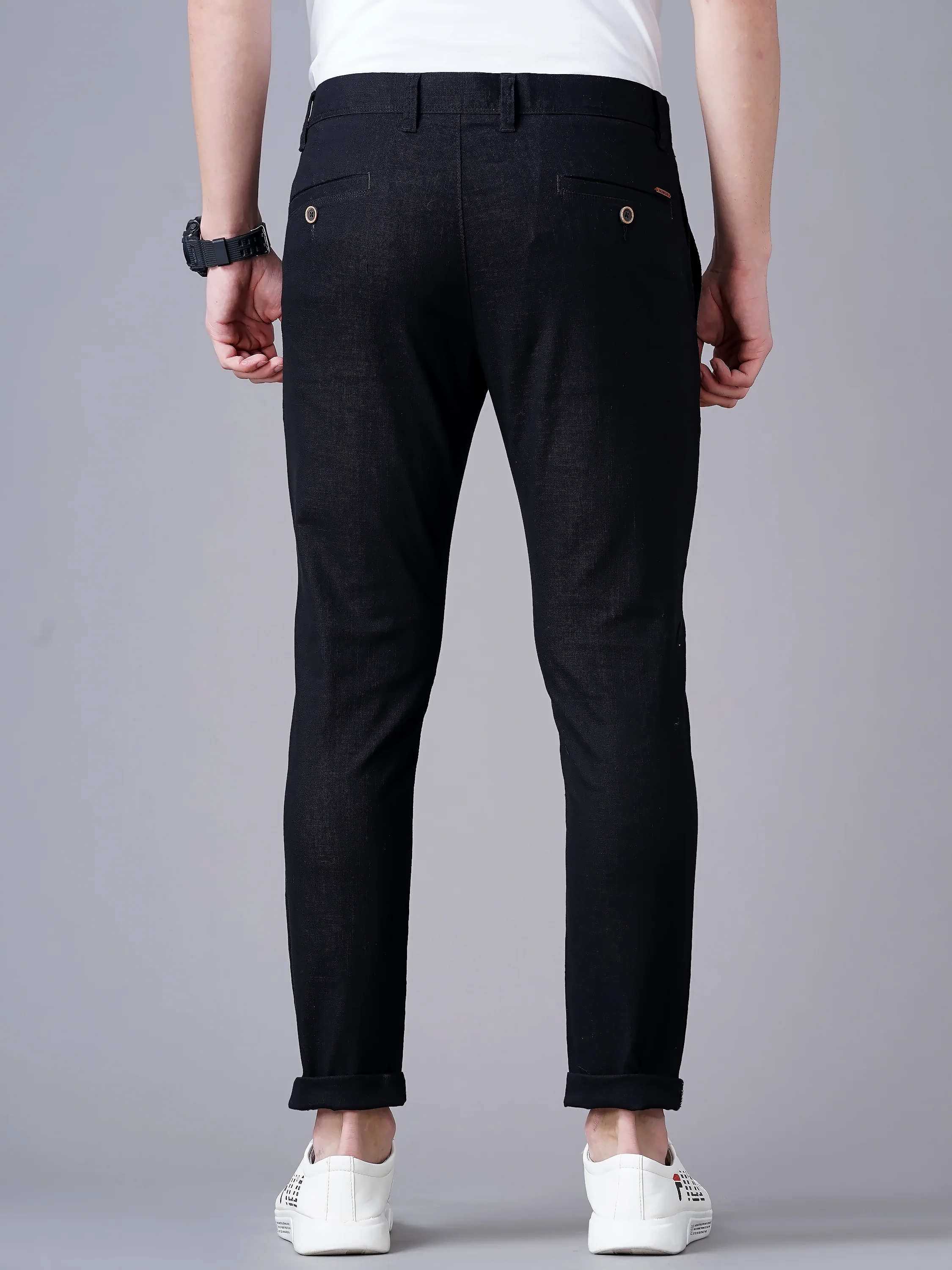 Men Black Trousers - Image 5