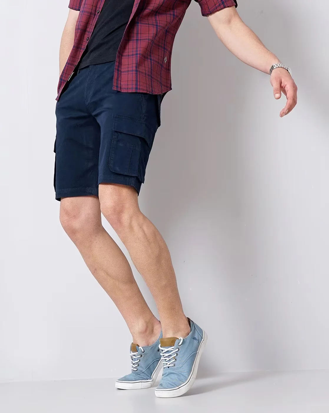 Men Blue Shorts - Image 4