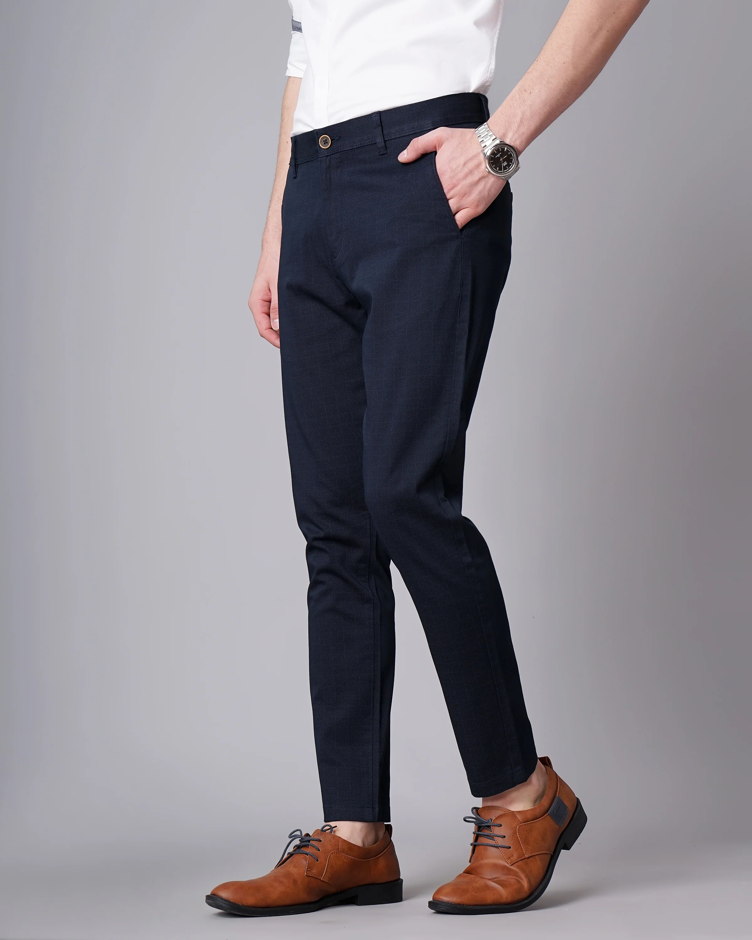 Men Blue Trousers - Image 4