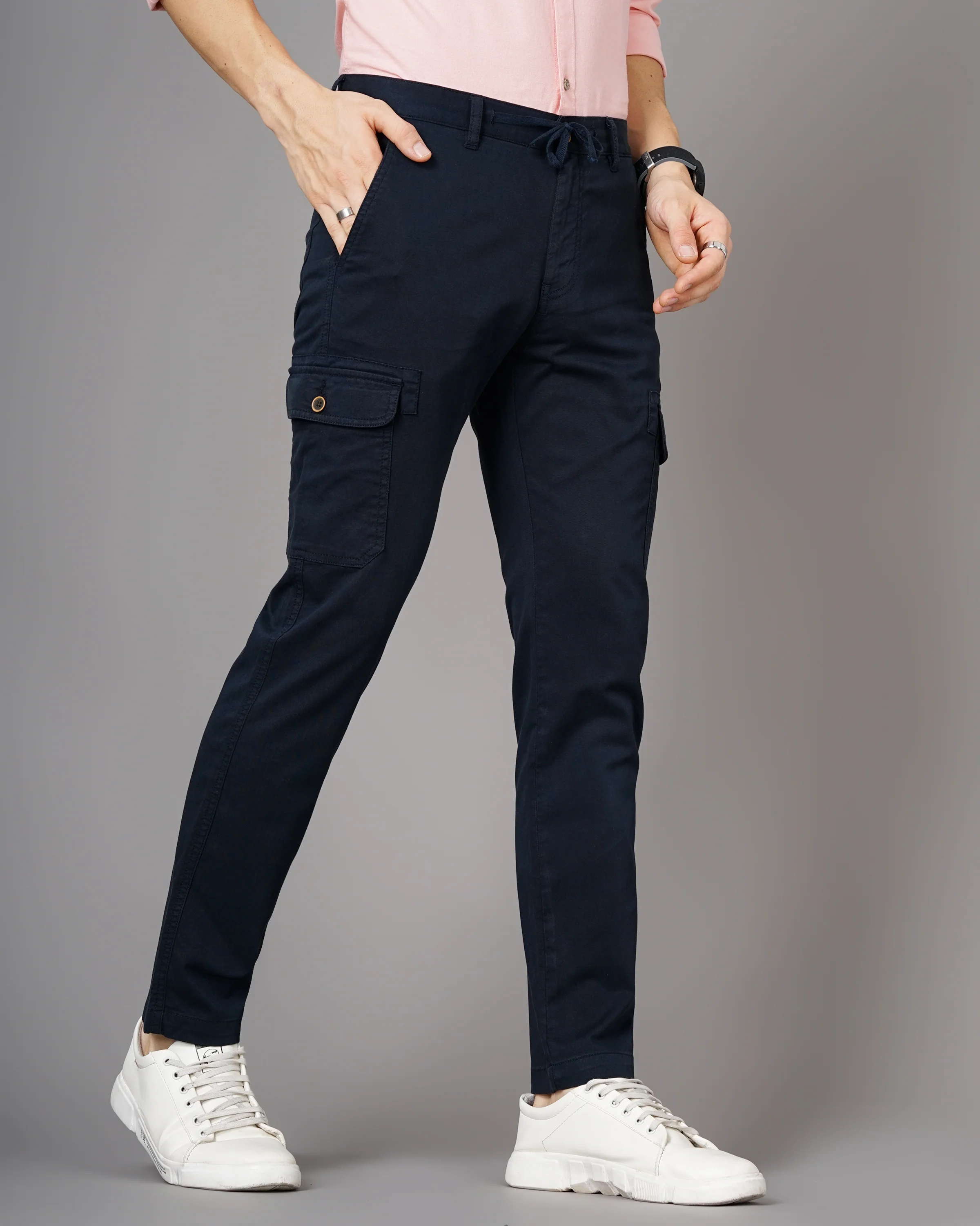 Men Blue Trousers - Image 3