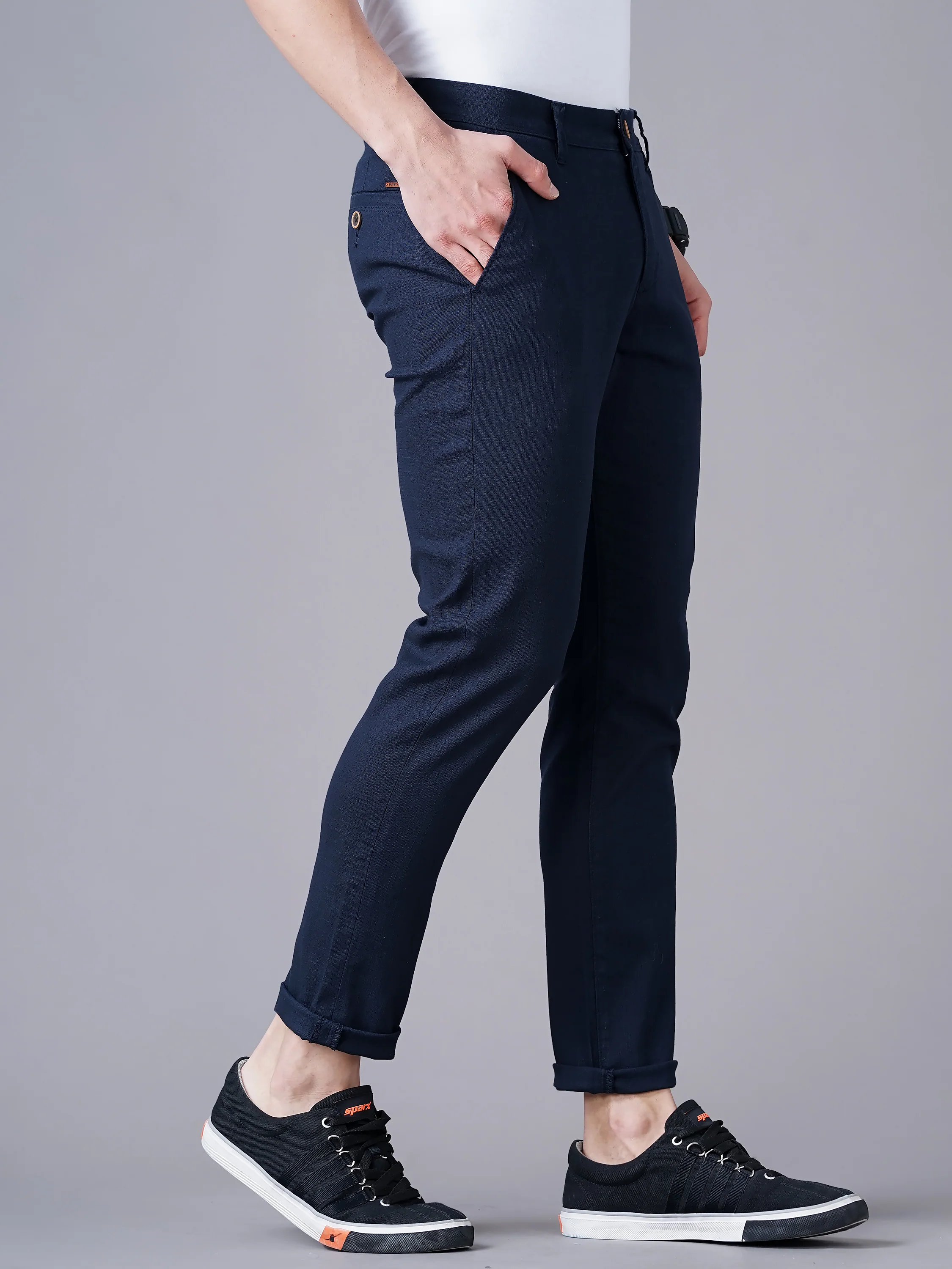 Men Blue Trousers - Image 3