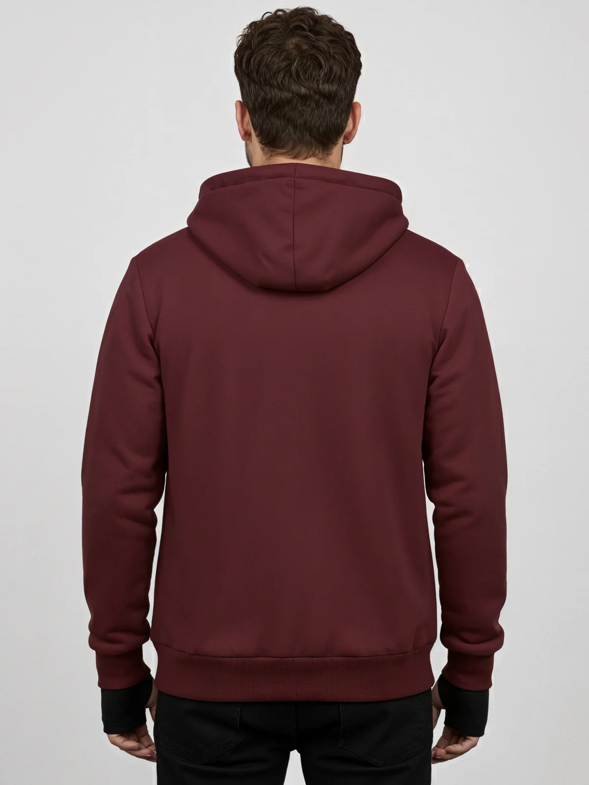 Men Maroon Utility Travel Hoodie - Image 7
