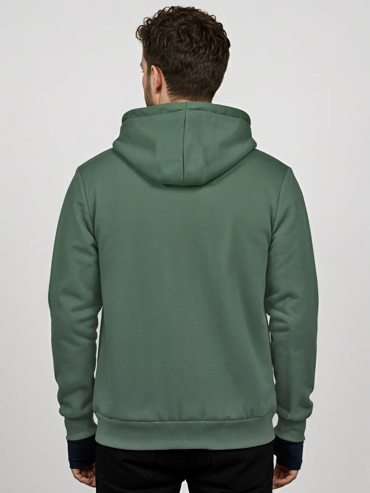 Men Green Utility Travel Hoodie - Image 7