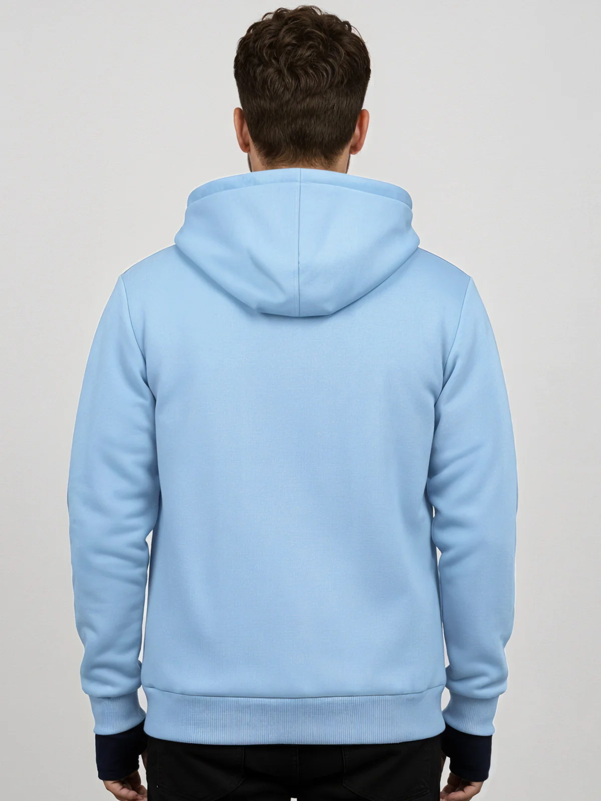 Men Blue Utility Travel Hoodie - Image 7