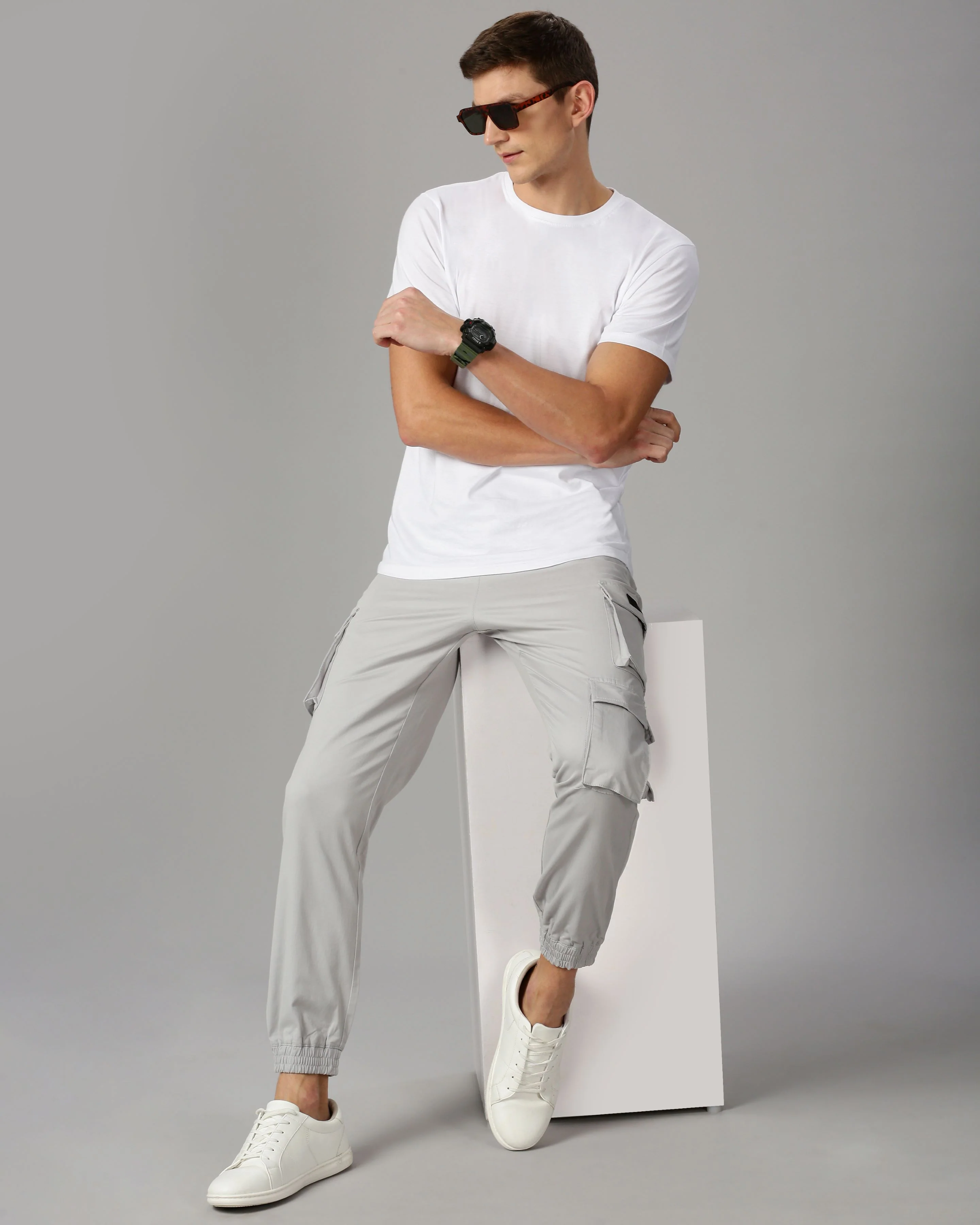 Men Grey Joggers - Image 3