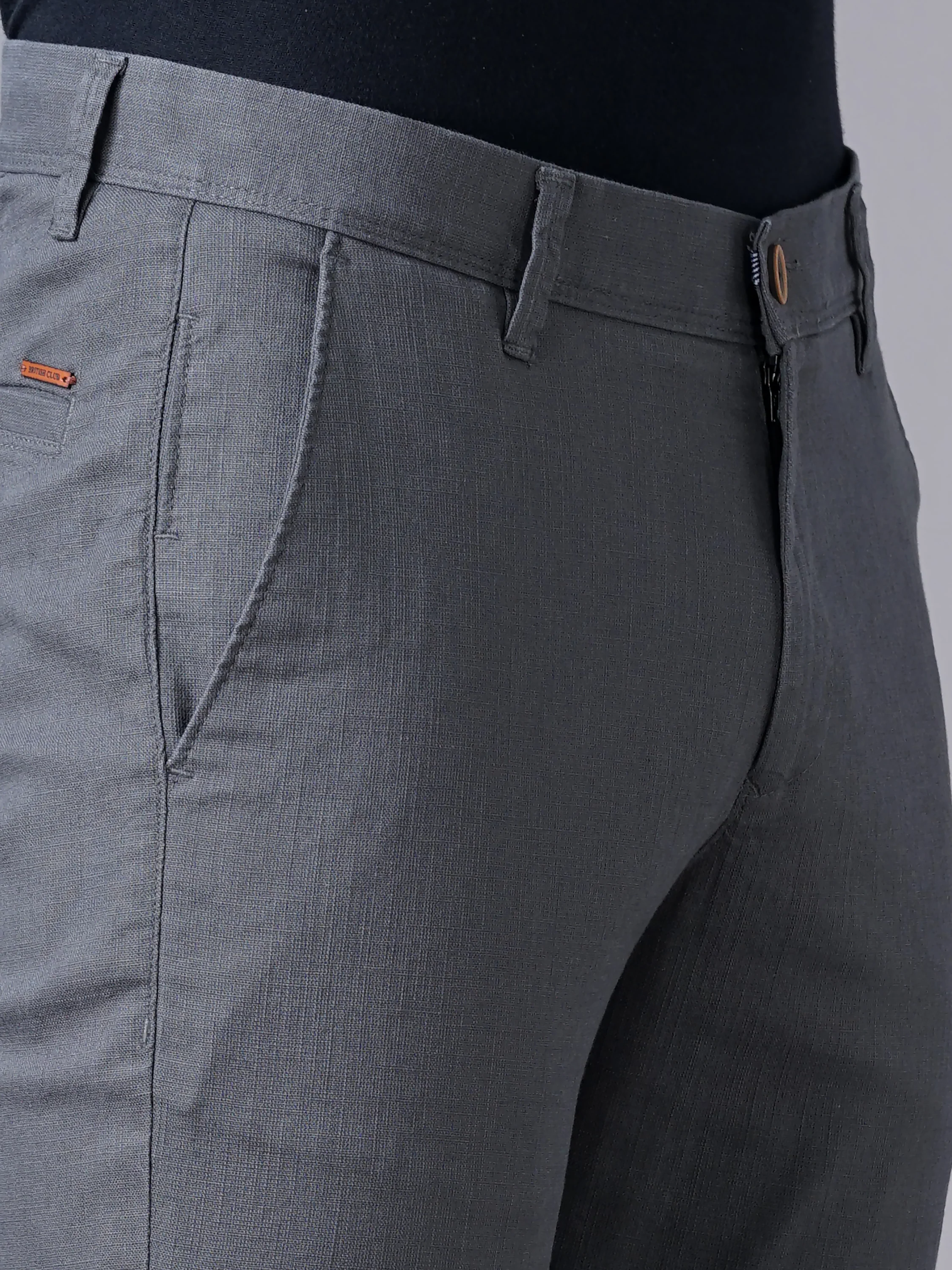 Men Grey Trousers - Image 2