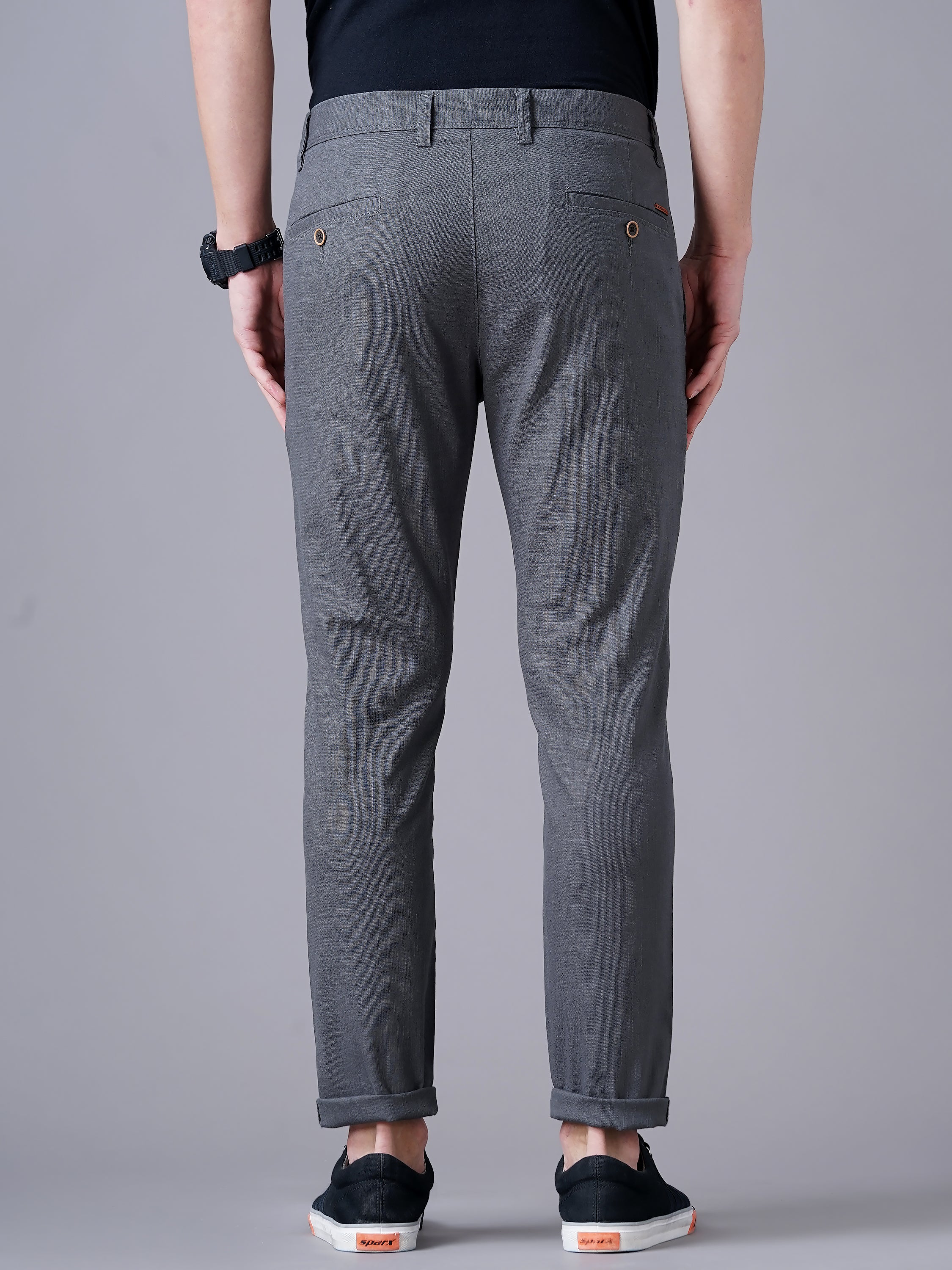 Men Grey Trousers - Image 5