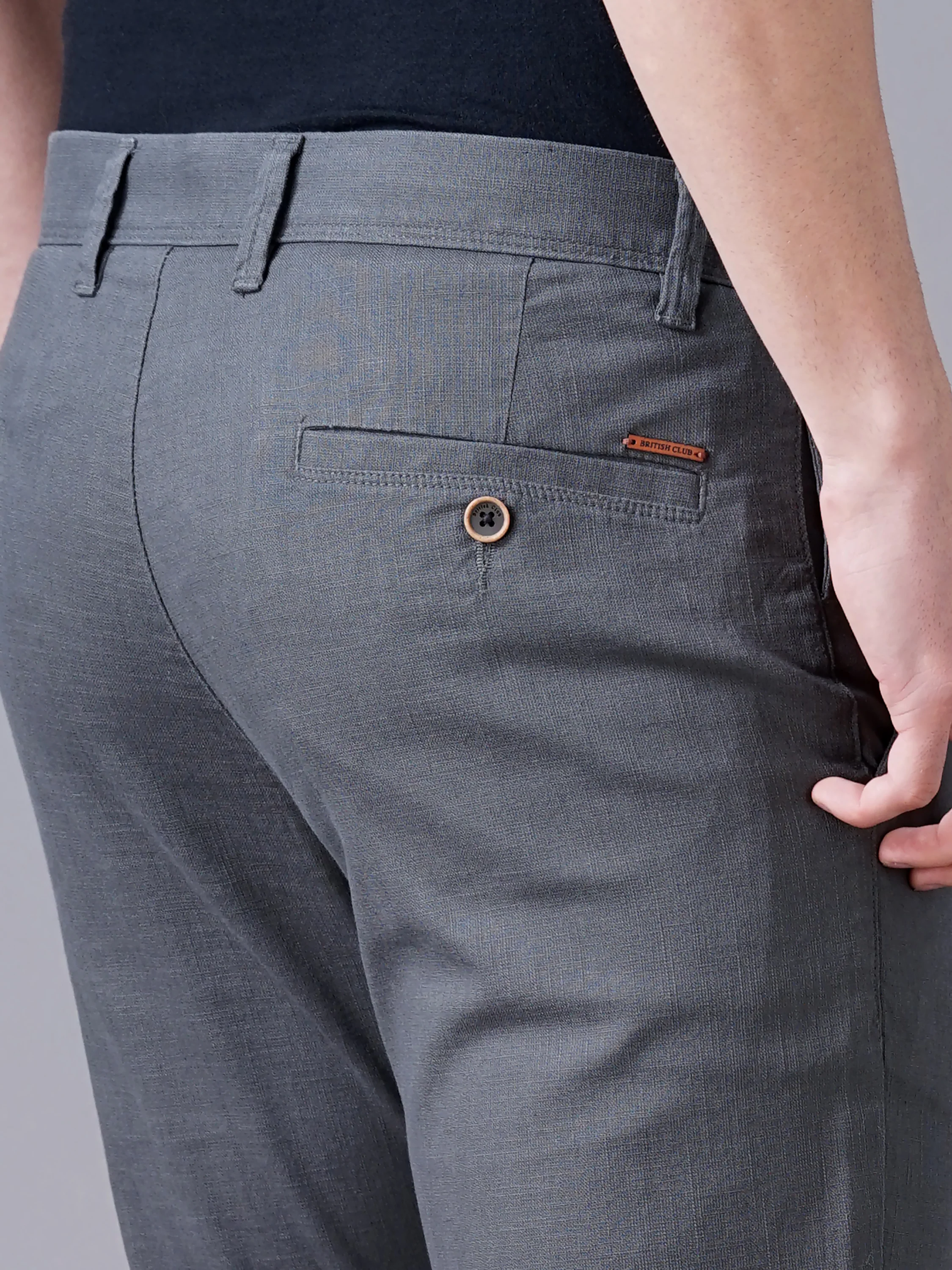 Men Grey Trousers - Image 6