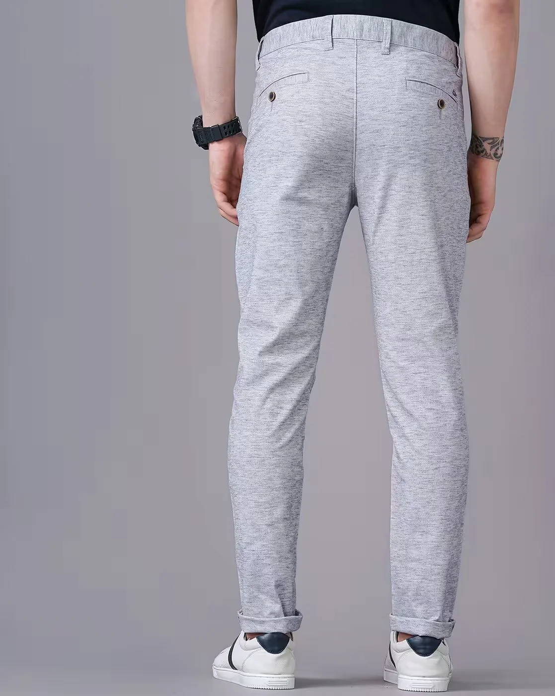 Men Grey Trousers - Image 5