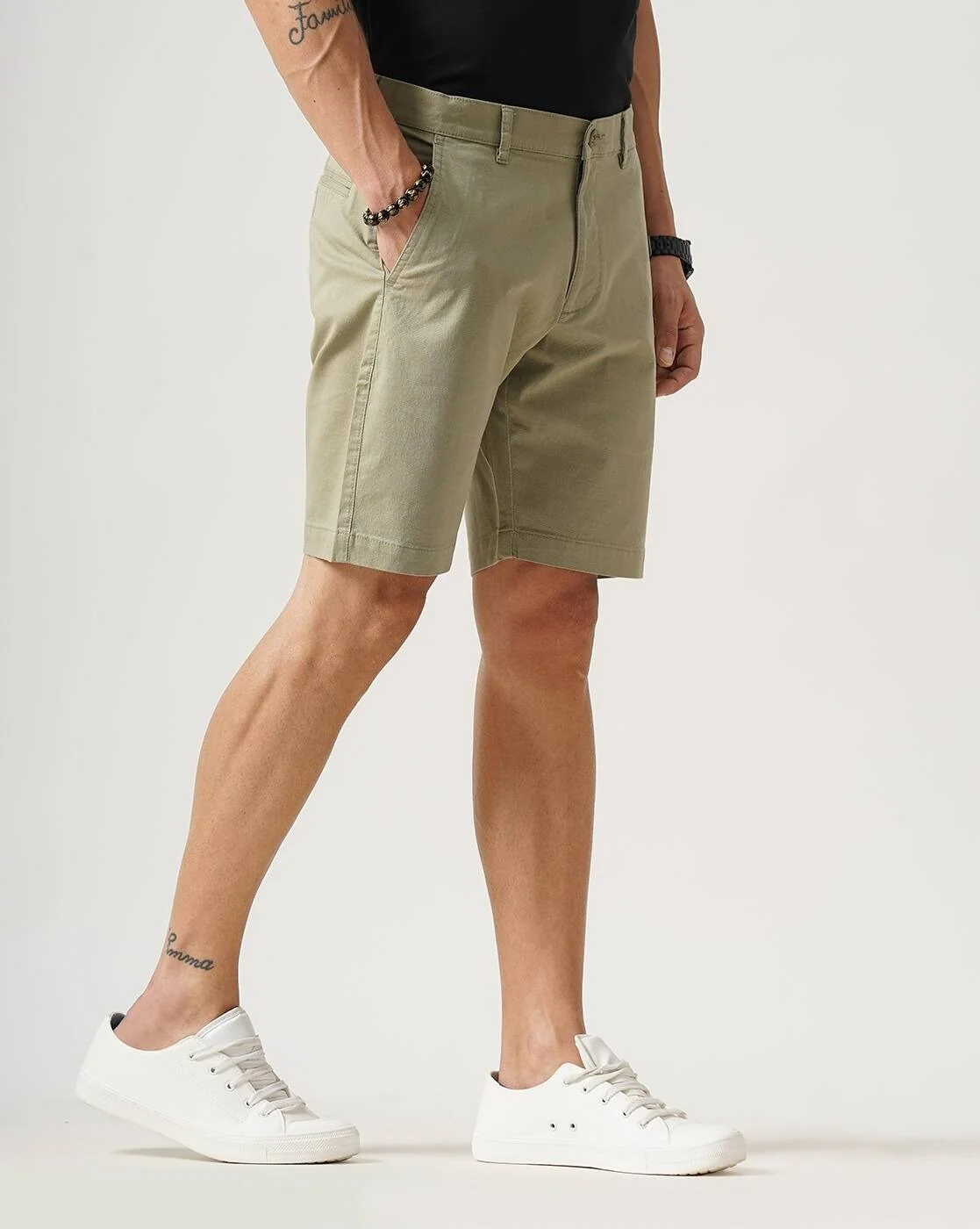 Men Khaki Shorts - Image 3