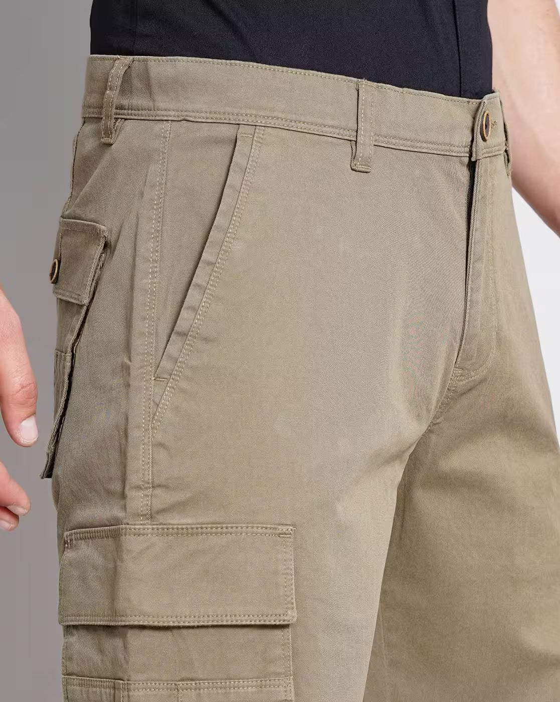 Men Olive Shorts - Image 2