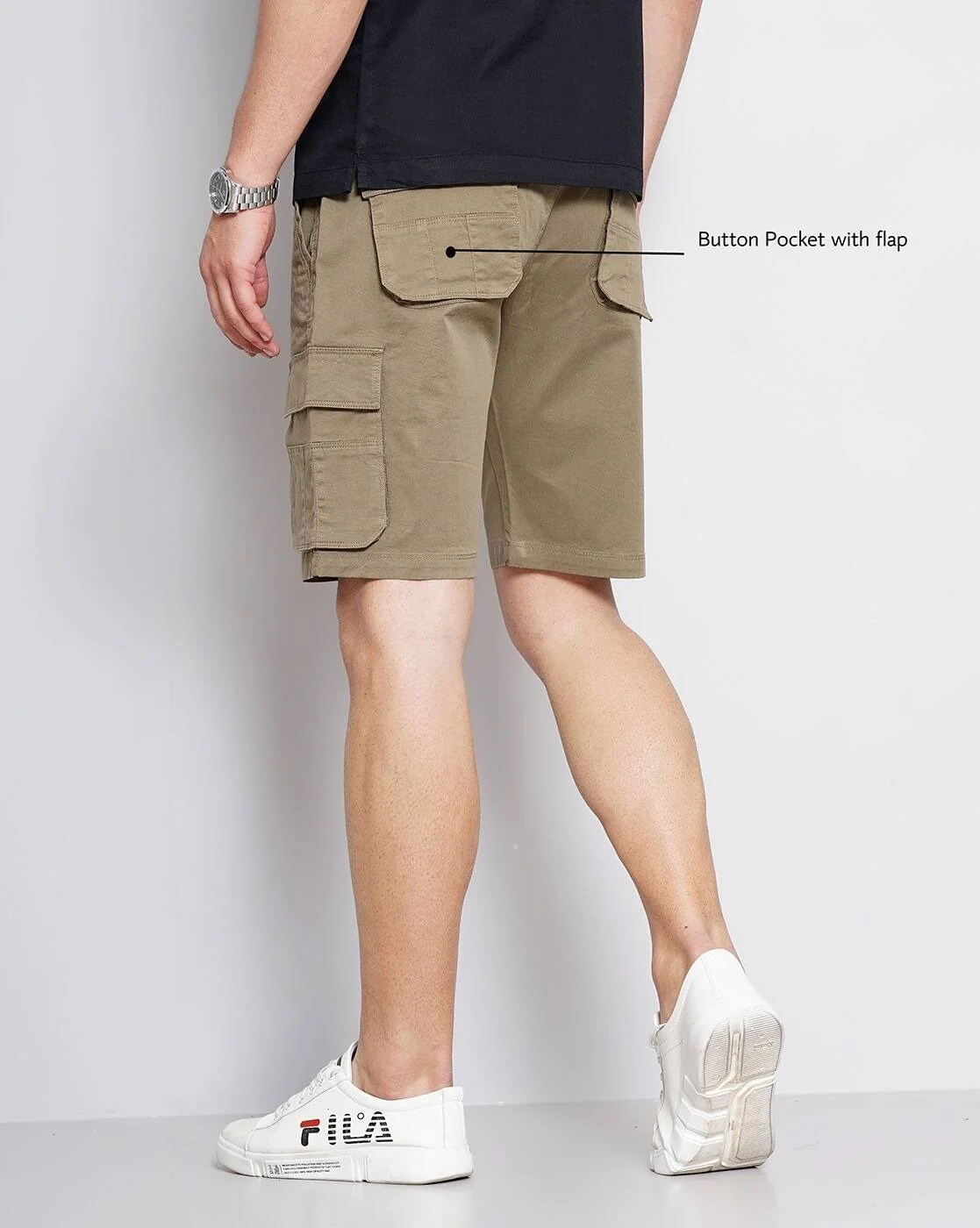 Men Olive Shorts - Image 5
