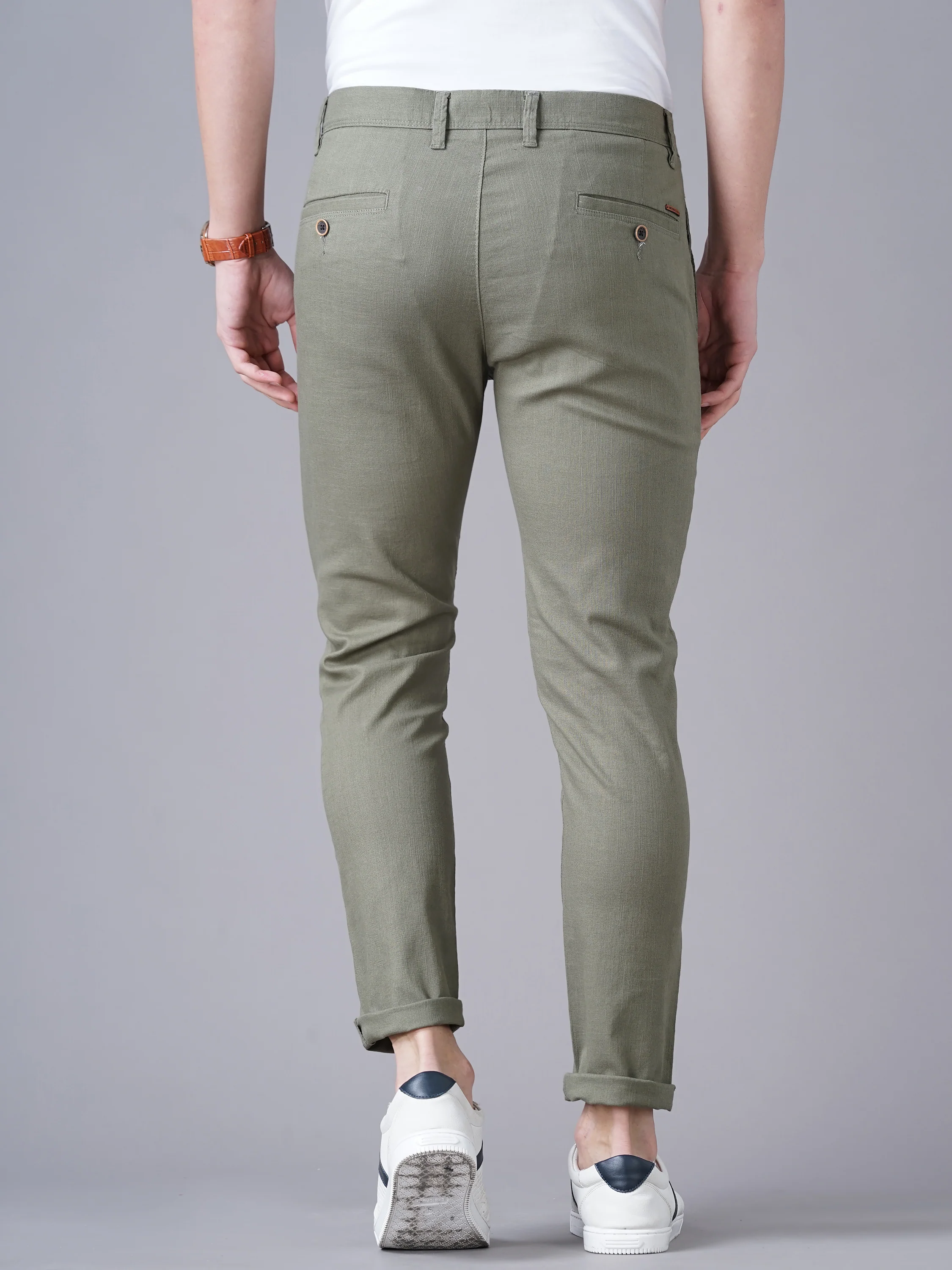 Men Olive Trousers - Image 7