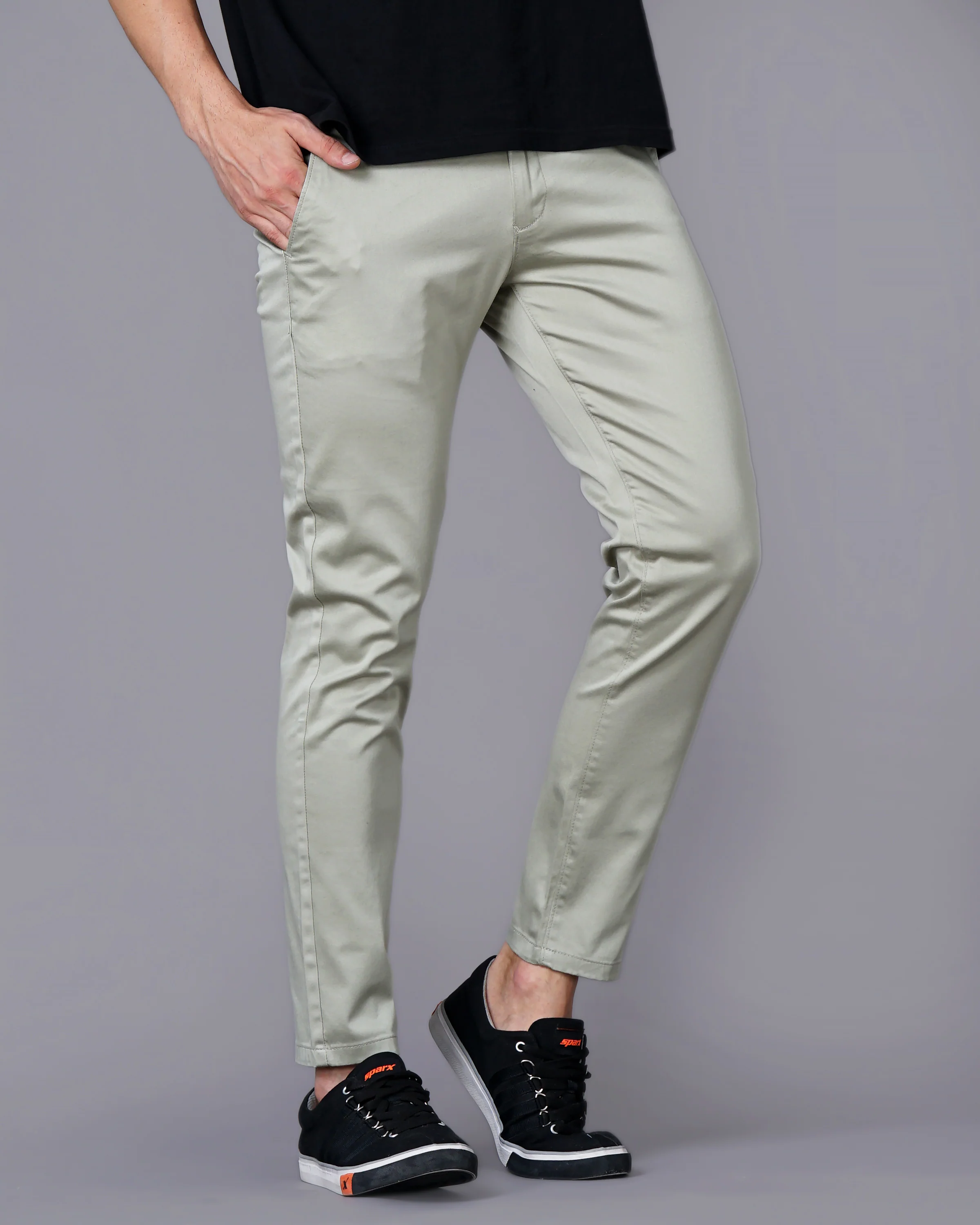 Men Olive Trousers - Image 4
