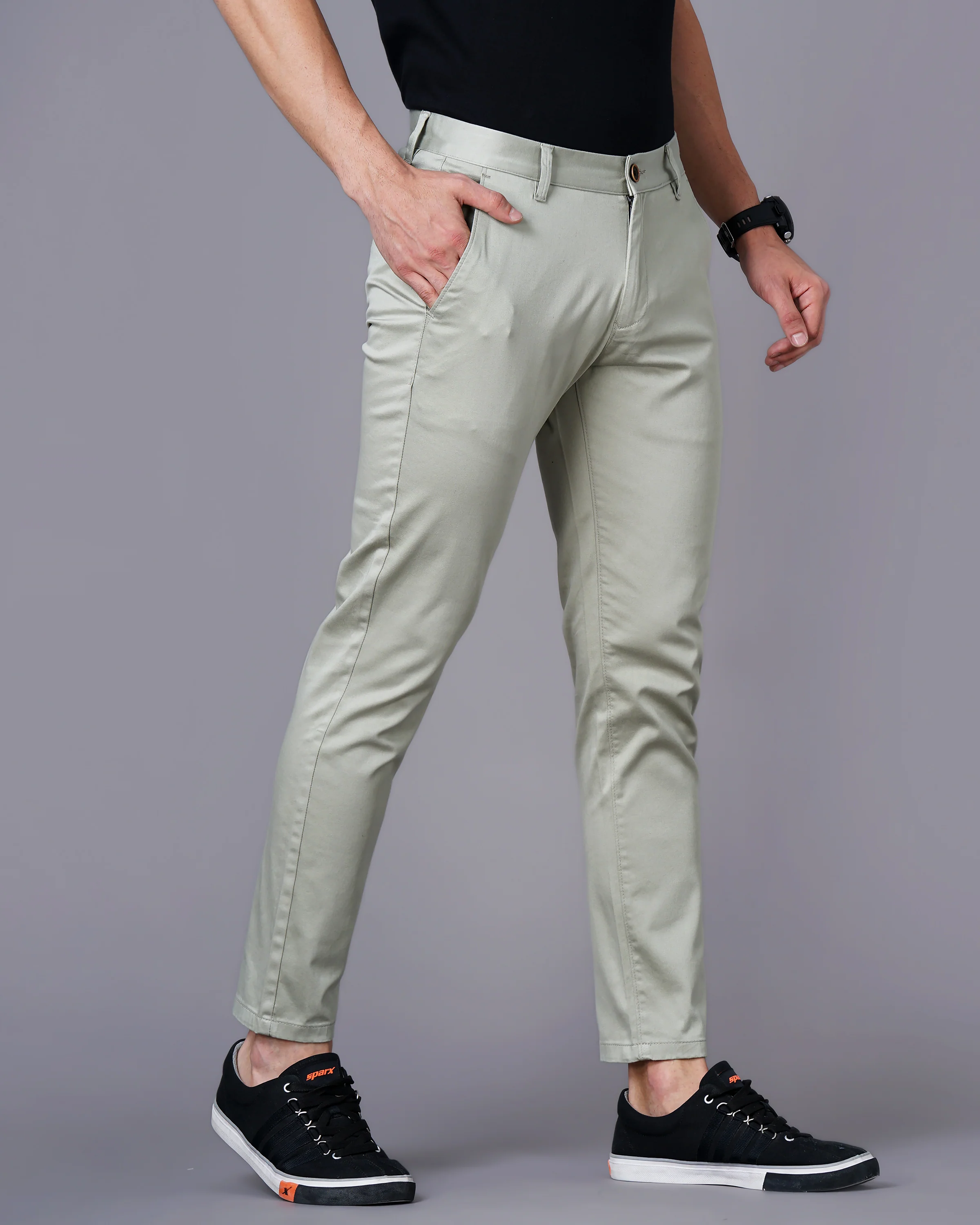 Men Olive Trousers - Image 5