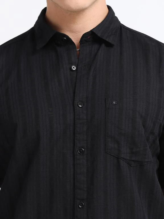 Men Premium Striped Short Sleeve Casual Shirt - Image 3