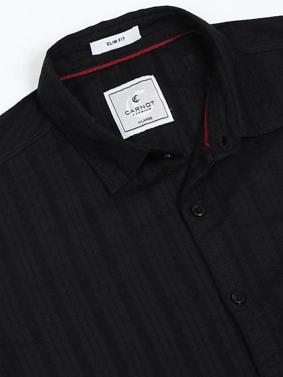 Men Premium Striped Short Sleeve Casual Shirt - Image 6