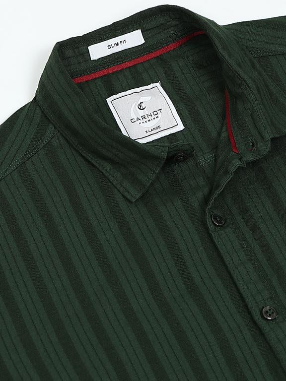 Men Premium Striped Short Sleeve Casual Shirt - Image 5