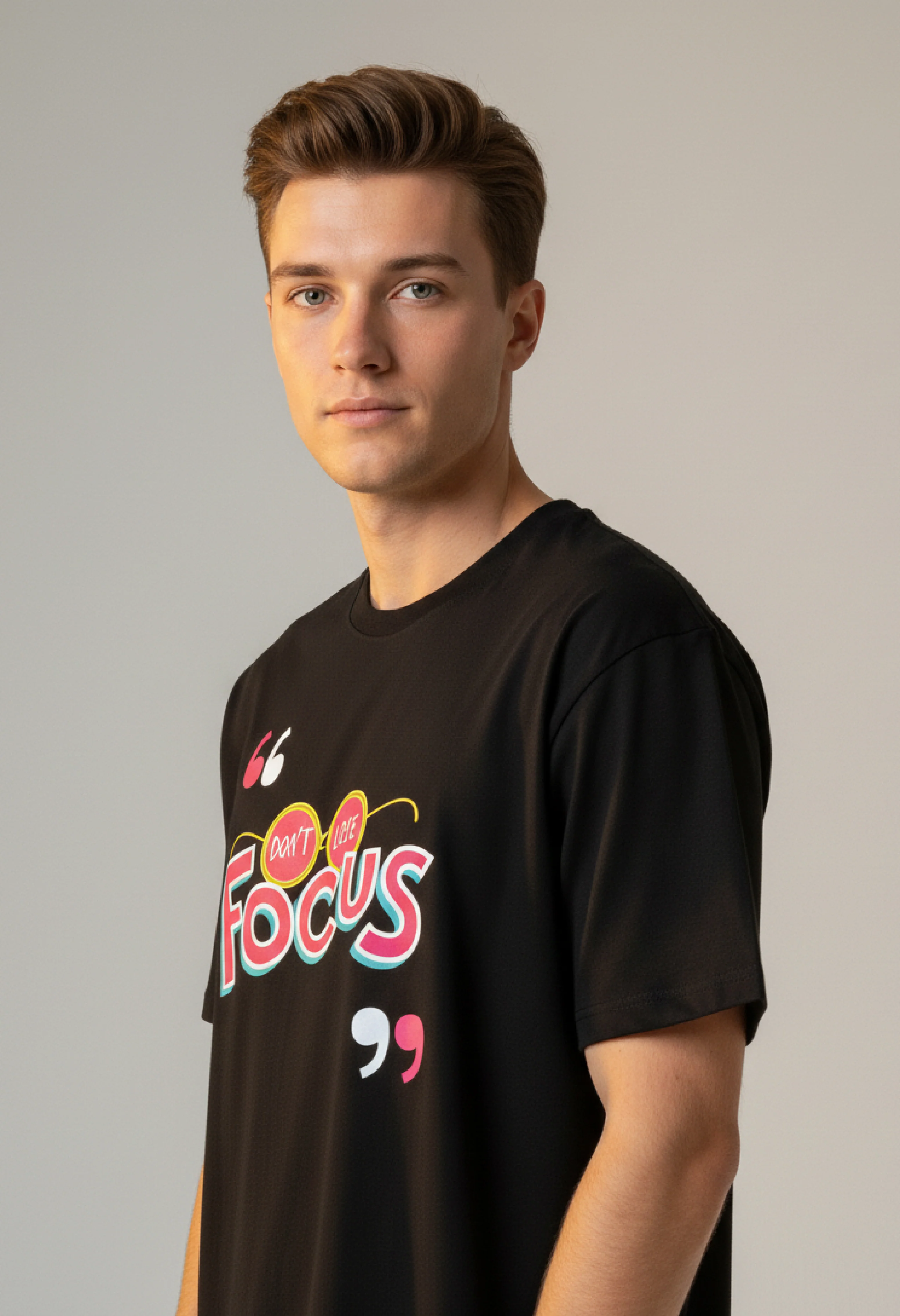 Men Printed Black Cotton Tshirt - Image 3