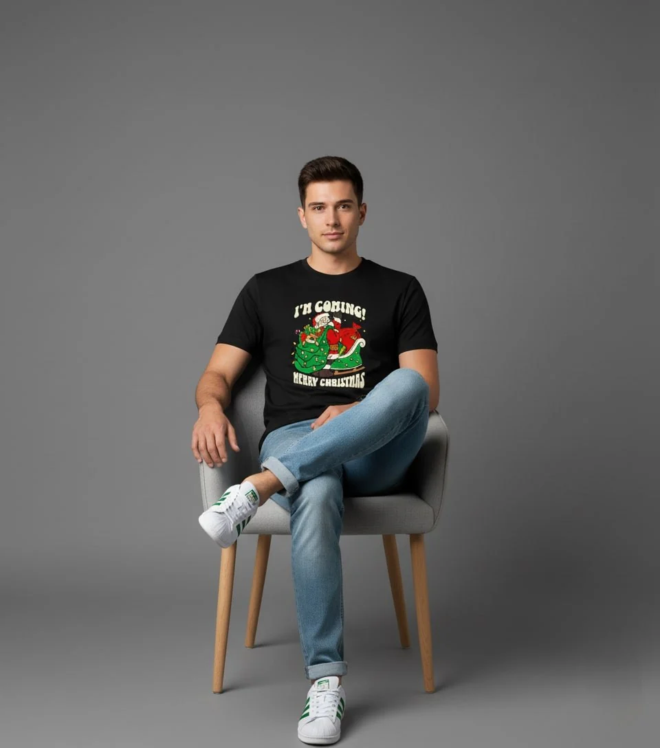 Men Printed Black Cotton Tshirt - Image 7