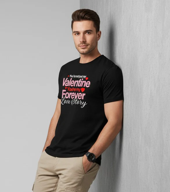 Men Printed Black Cotton Tshirt - Image 2