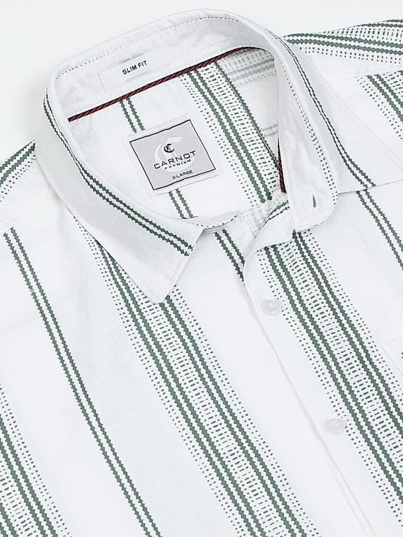 Men Striped Long Sleeve Casual Polo Shirt - Image 5