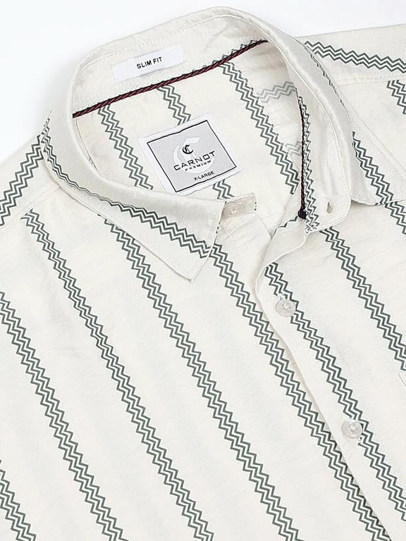 Men Striped Long Sleeve Casual Polo Shirt - Image 5