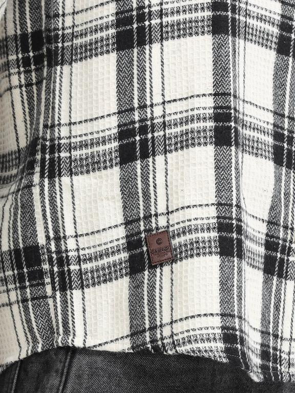 Men Striped Long Sleeve Hooded Casual Shirt - Image 5