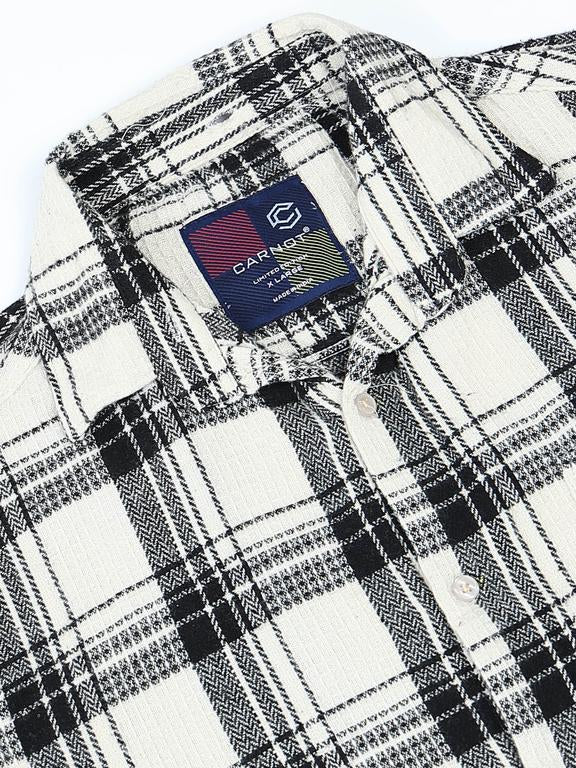 Men Striped Long Sleeve Hooded Casual Shirt - Image 7