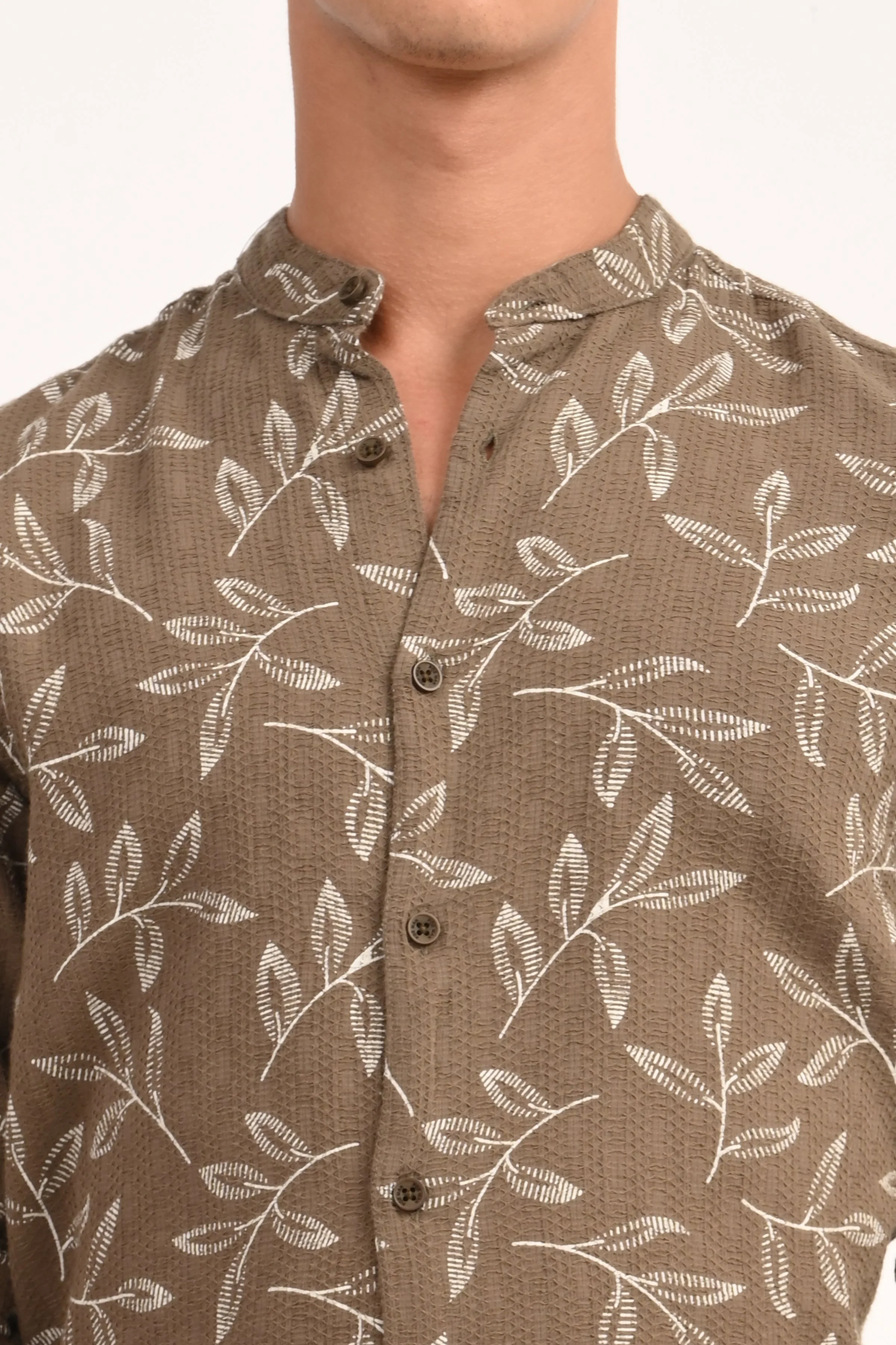 Men Sweden Dobby Printed Shirt - Image 4
